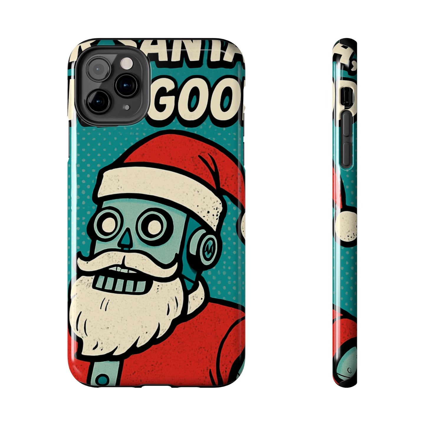 Santa Robot Phone Case - Durable Tough Design for Holidays
