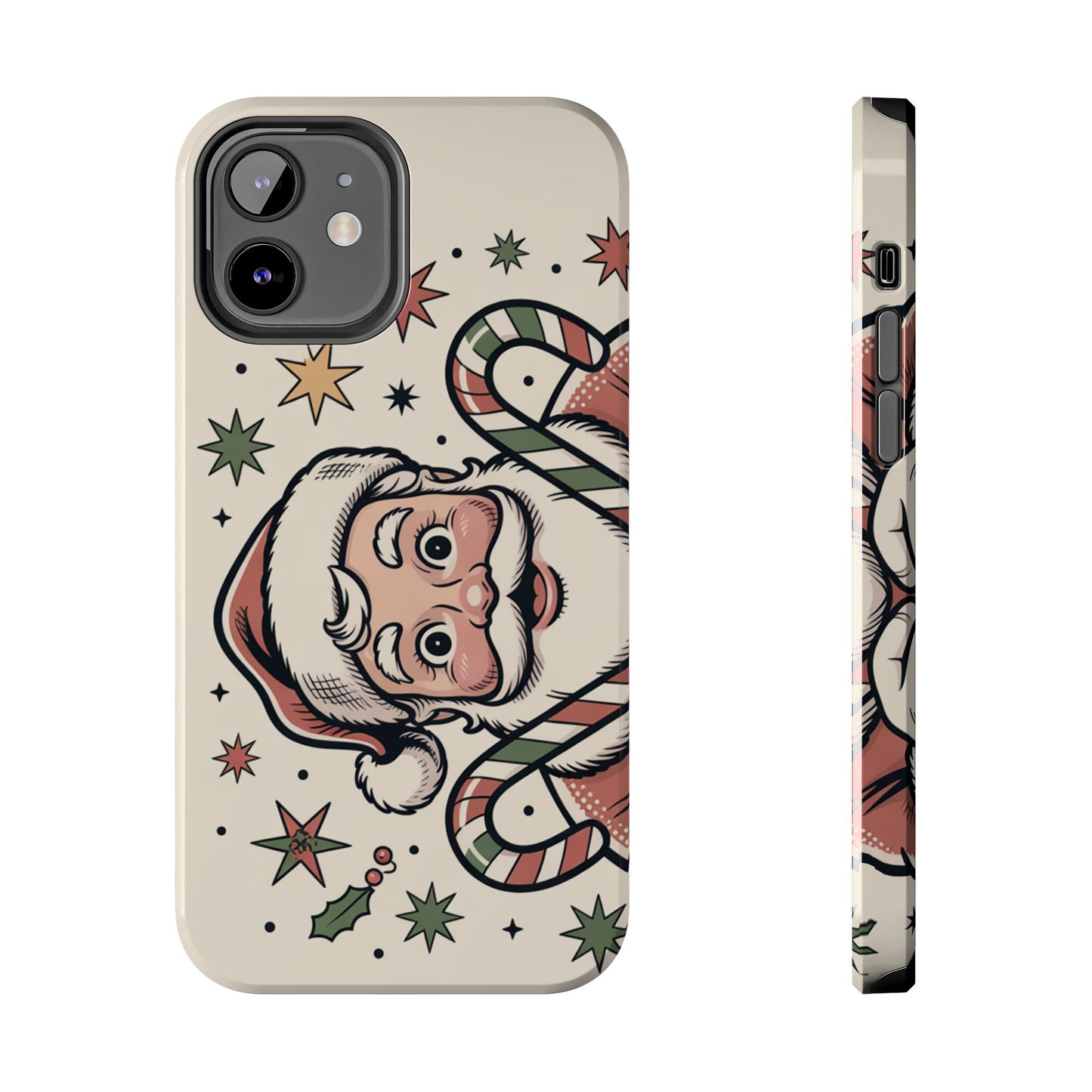 Retro Santa Tough Phone Case - Festive Holiday Design
