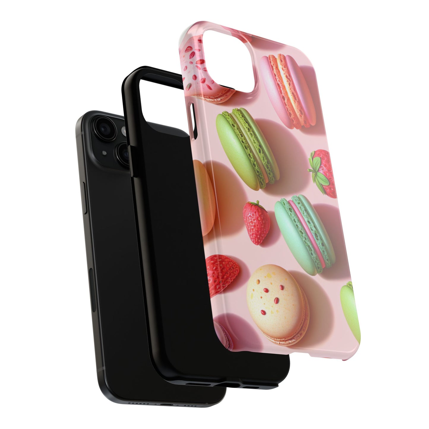 Macaron-Inspired Tough Phone Cases - Colorful Sweet Design - for iPhone