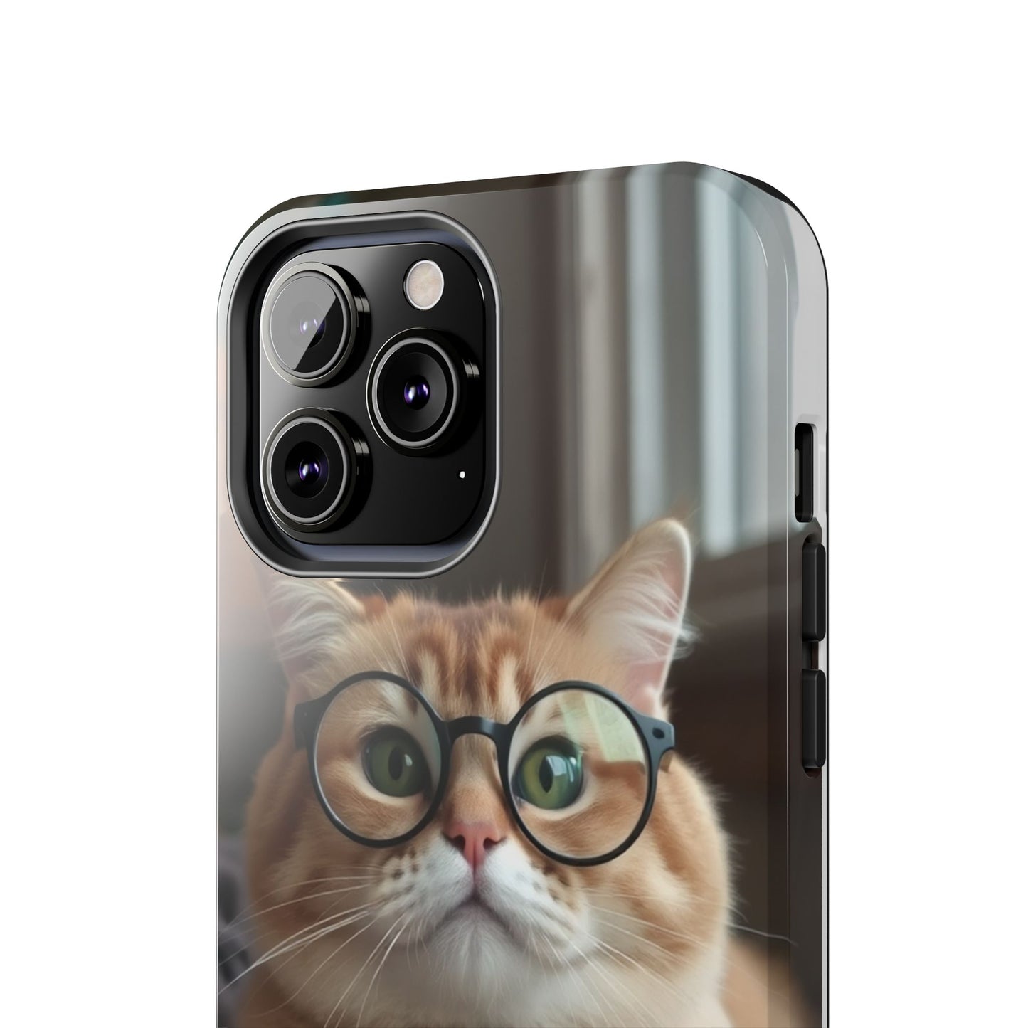 Cute Cat Glasses Tough Phone Case - Fun & Stylish Protection for Cat Lovers