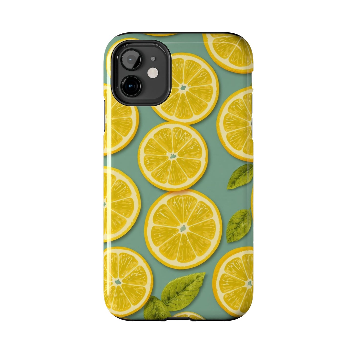 Tough Lemon Pattern Phone Case - Vibrant Citrus Design for Summer Vibes - for iPhone