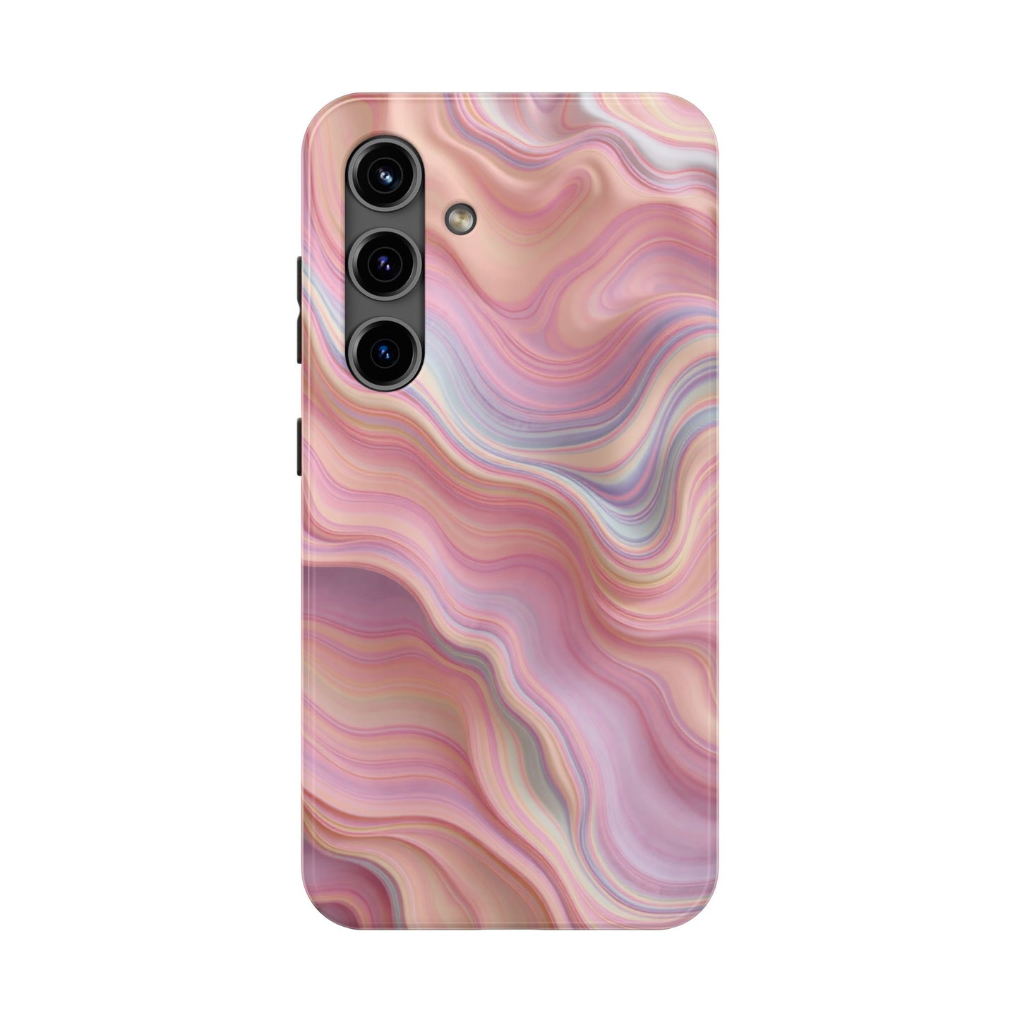 Stylish Tough Phone Cases - Abstract Pink Marble Design