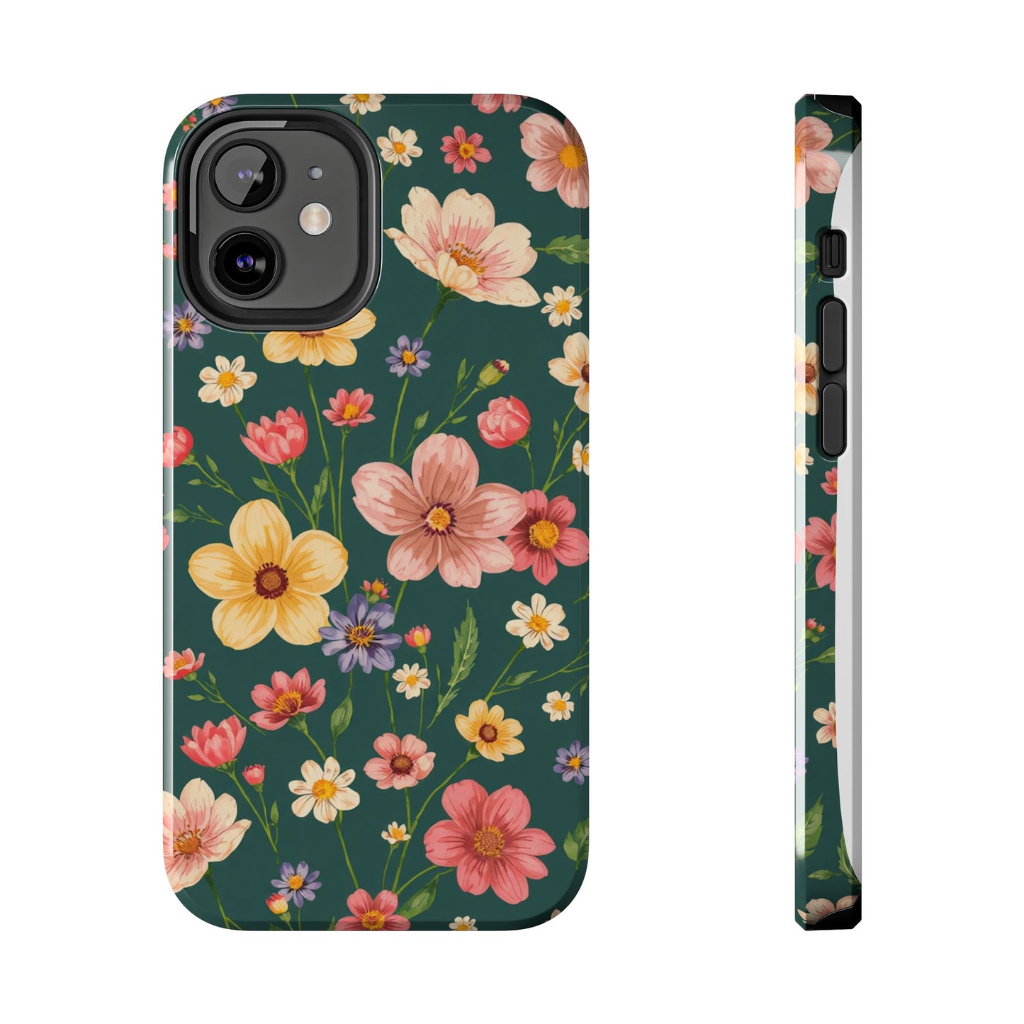 Vintage Spring Flowers Tough Phone Case - Durable Protection for iPhone