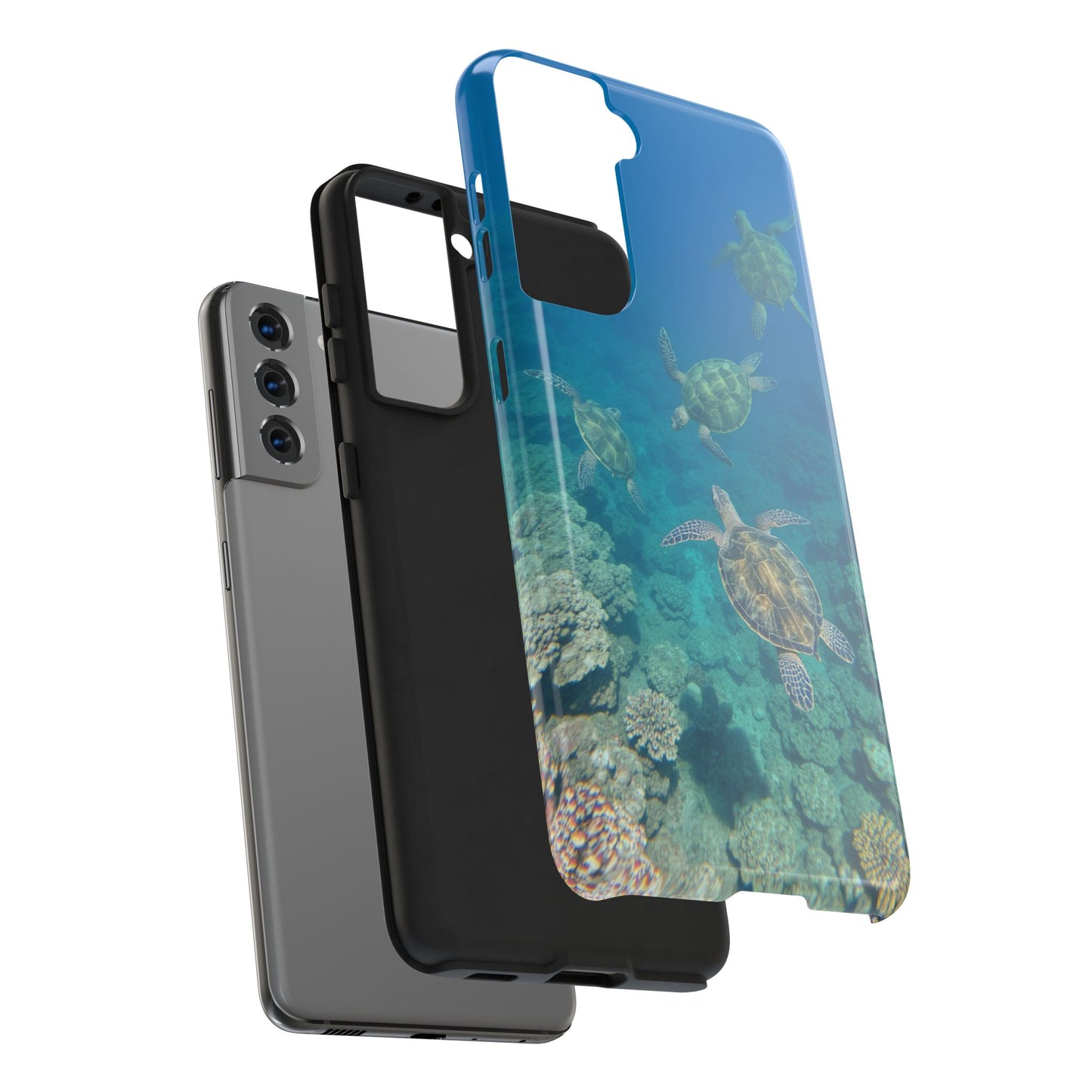 Ocean Turtle Tough Phone Cases - Durable Protection with Marine Art