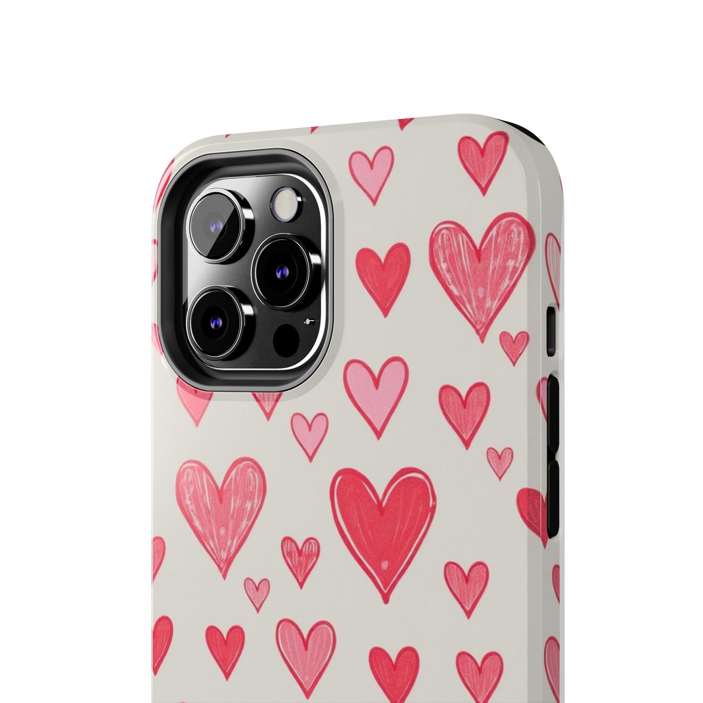 Heart Pattern Tough Phone Case - Cute and Stylish Protection
