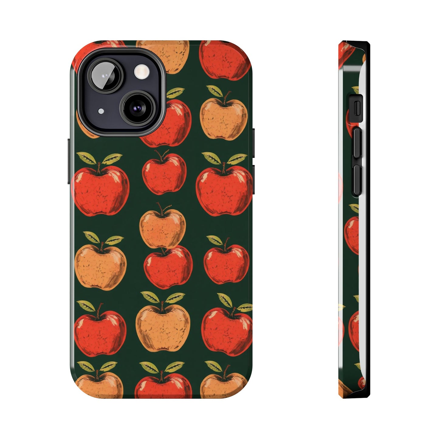 Apple Retro Pattern Tough Phone Case - Durable, Stylish, and Protective for Everyday Use - for iPhone
