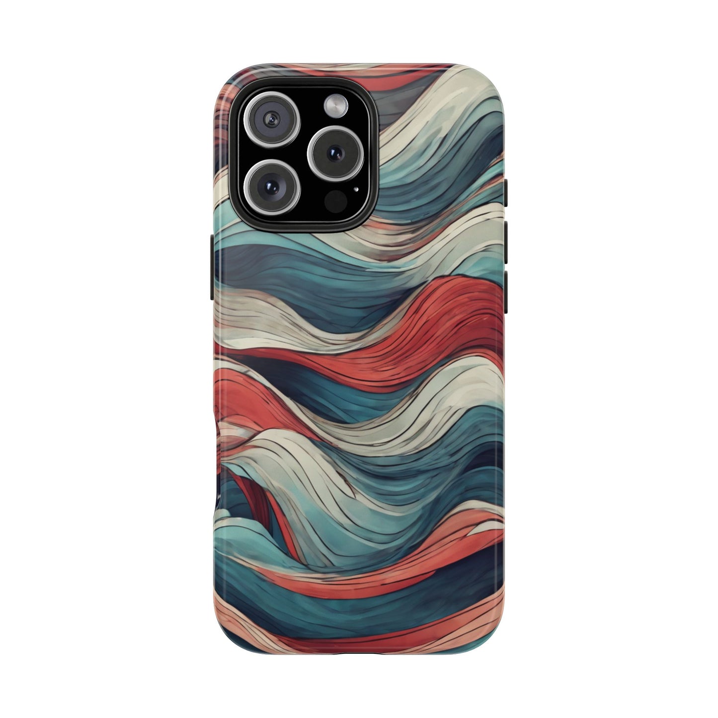 Abstract Waves Tough Phone Case - Stylish & Durable Phone Protection - for iPhone