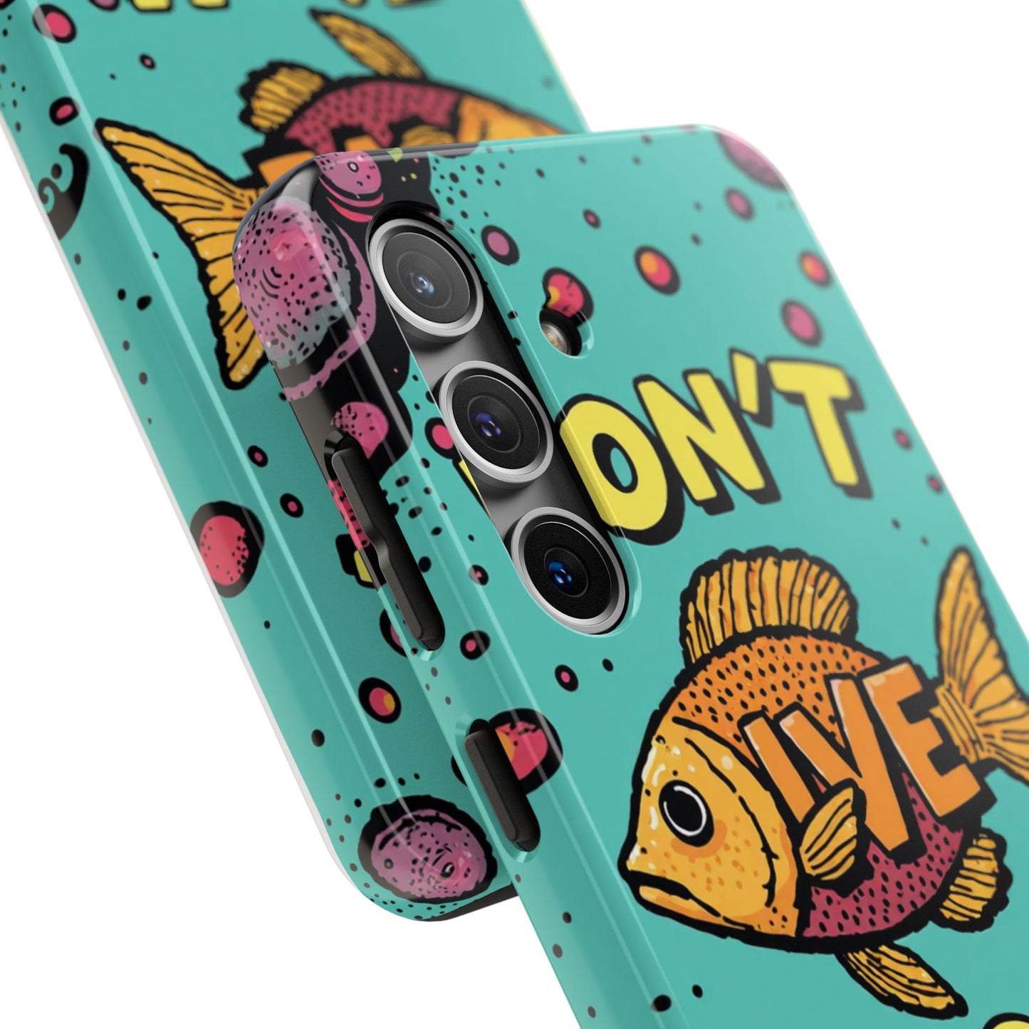 Catchy Fish-Themed Tough Phone Cases, Unique Gift for Fish Lovers, Durable Protection for Phones, Fun Aquatic Design, Ideal for Holidays