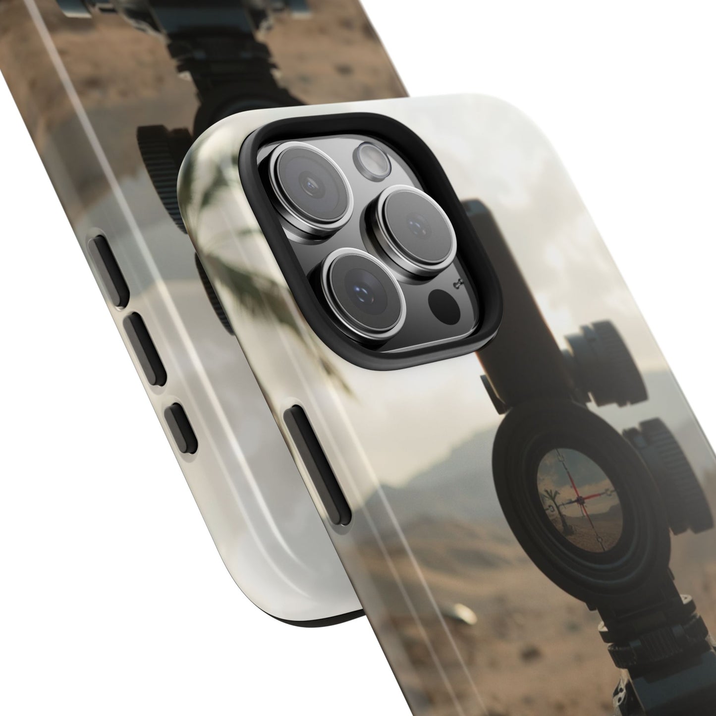 Tough Phone Case with Sniper Scope Design - Durable & Stylish Protection for Outdoors Enthusiasts