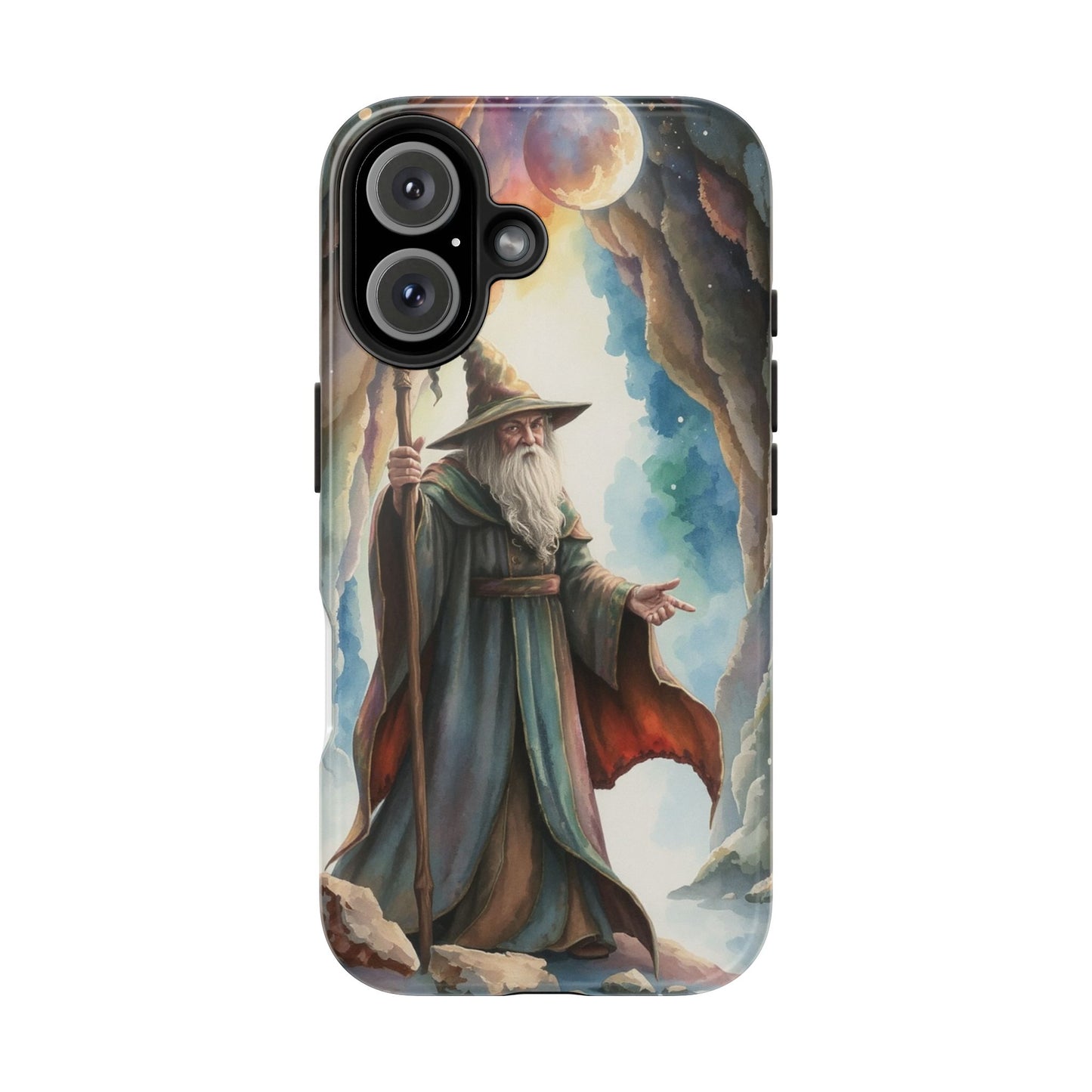 Magical Wizard Phone Case - Tough, Durable Phone Cover for Fantasy Lovers, Geek Gift, Unique Design, Celestial Phone Accessory