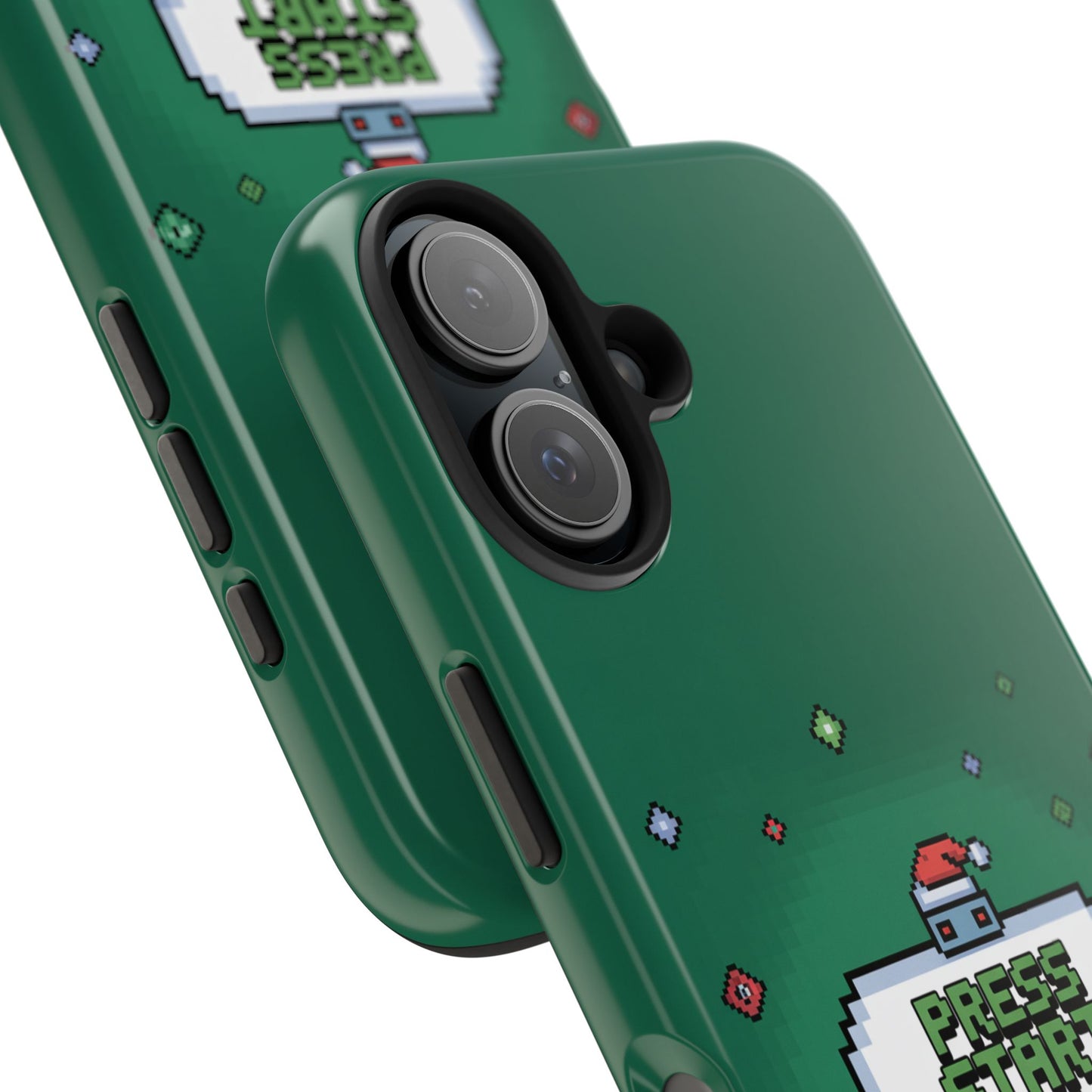 Christmas Pixel Gaming Phone Case - Press Start for Christmas Design