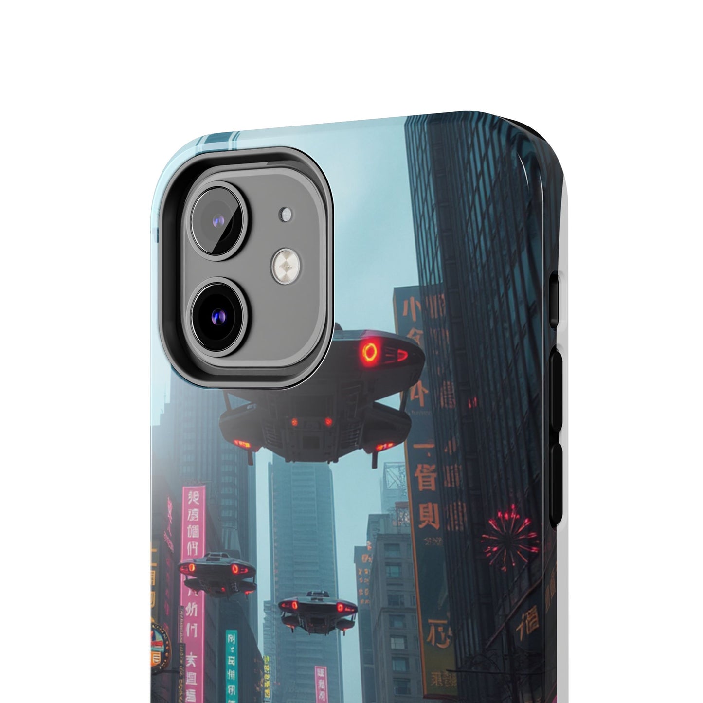 Futuristic City Tough Phone Case - Sci-Fi Design for Urban Explorers