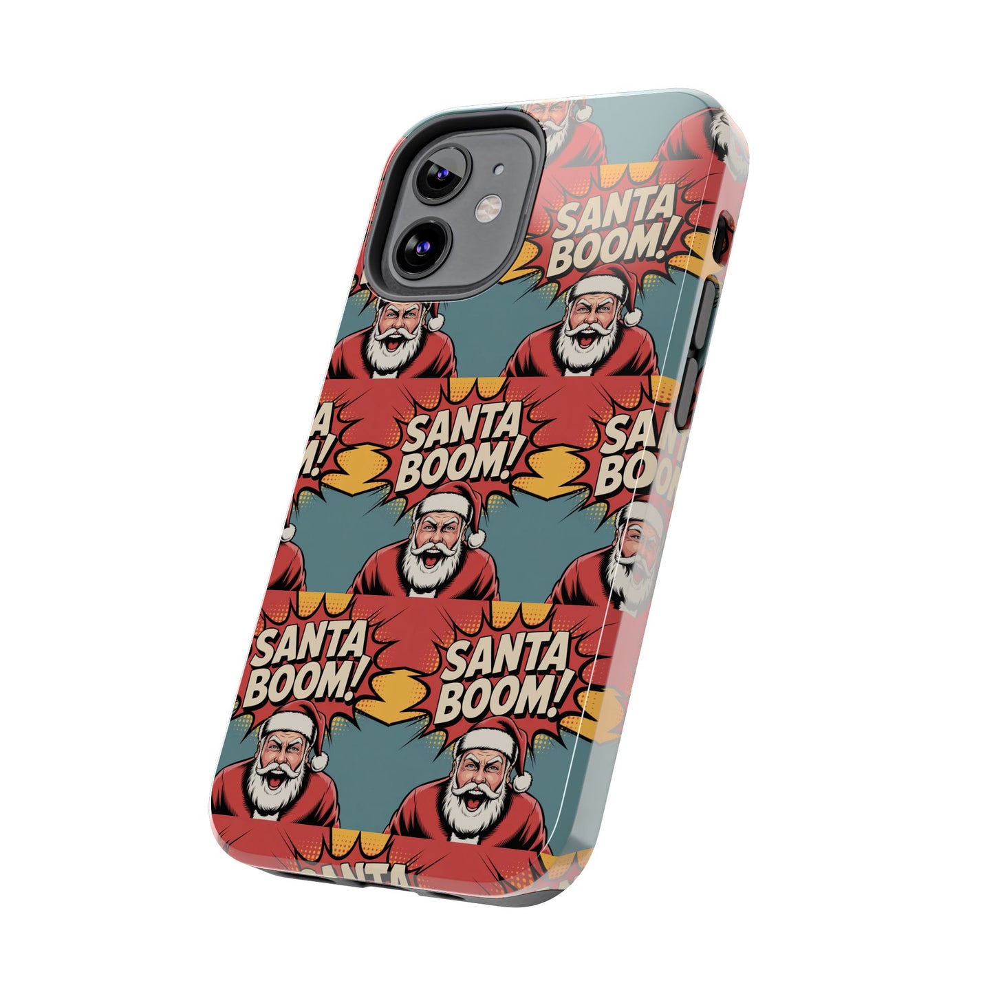 Festive Santa Boom Pattern Tough Phone Case