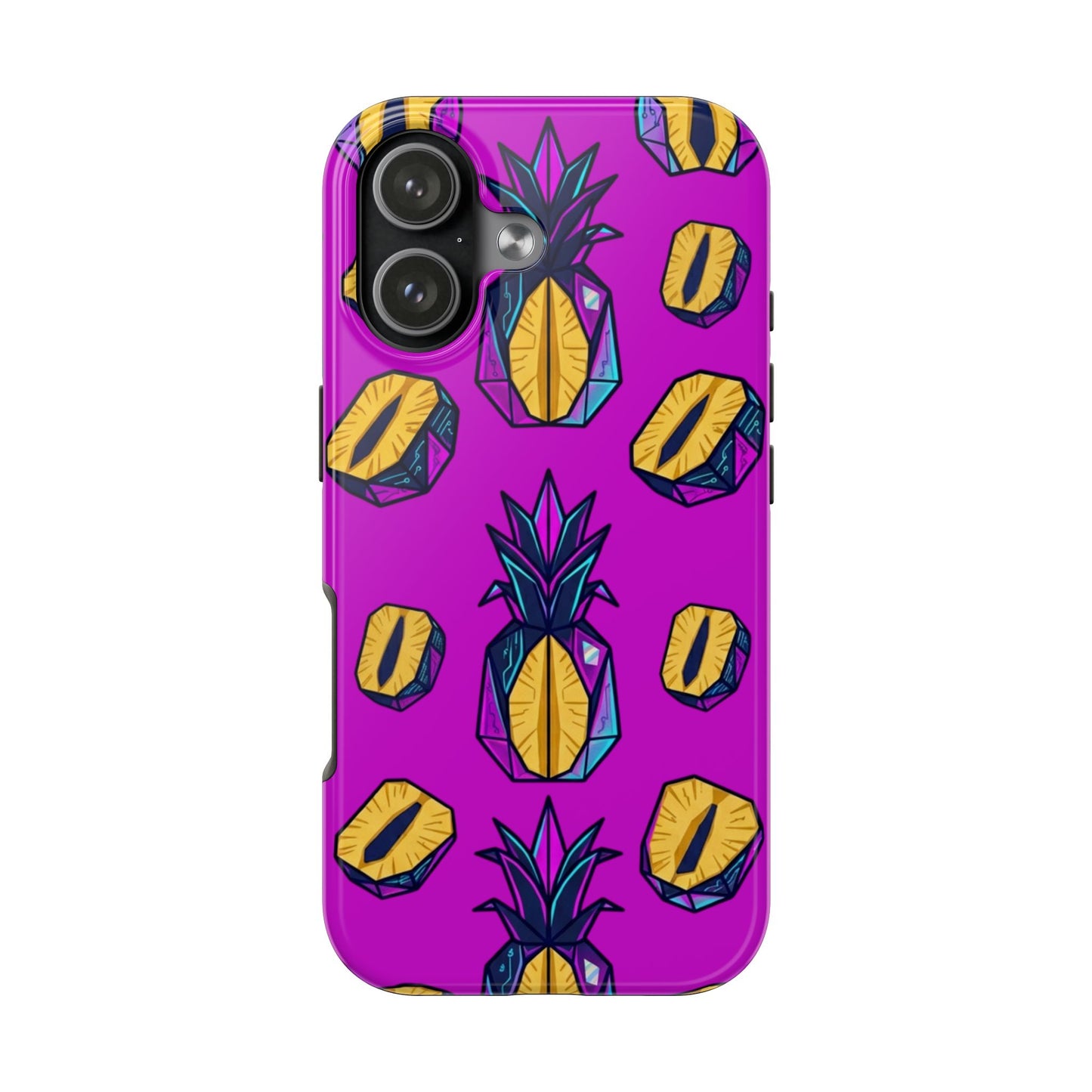 Cyberpunk Origami Pineapple iPhone Case