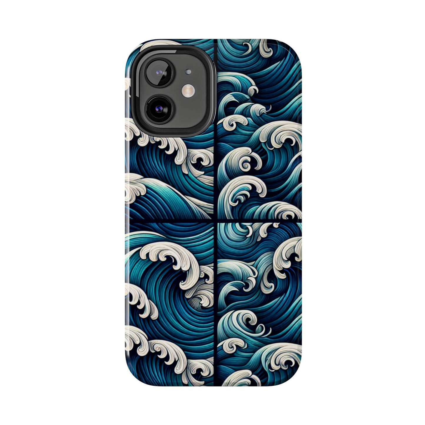 Ocean Waves Tough Phone Case - Durable Protection with Artistic Design - for iPhone