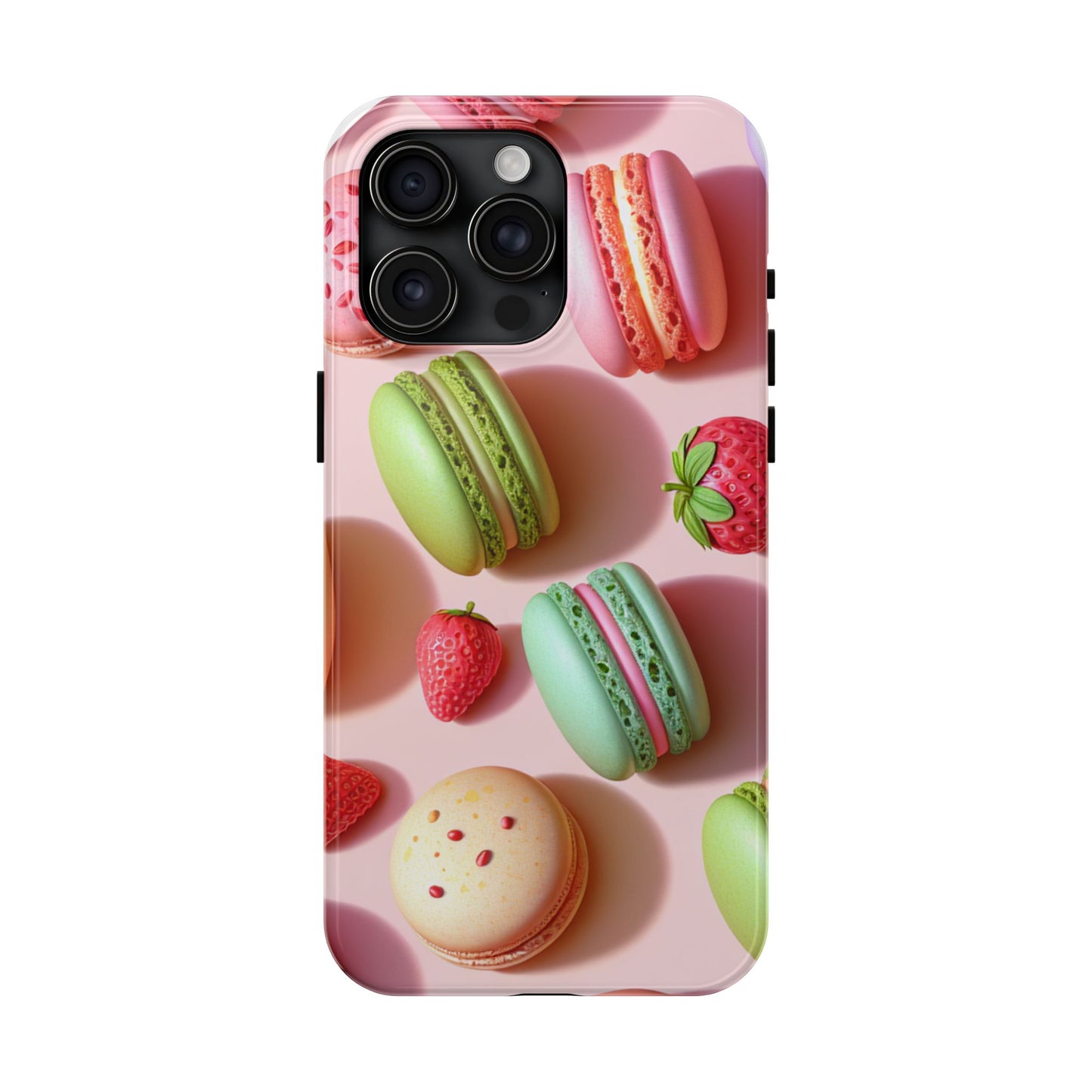 Macaron-Inspired Tough Phone Cases - Colorful Sweet Design - for iPhone