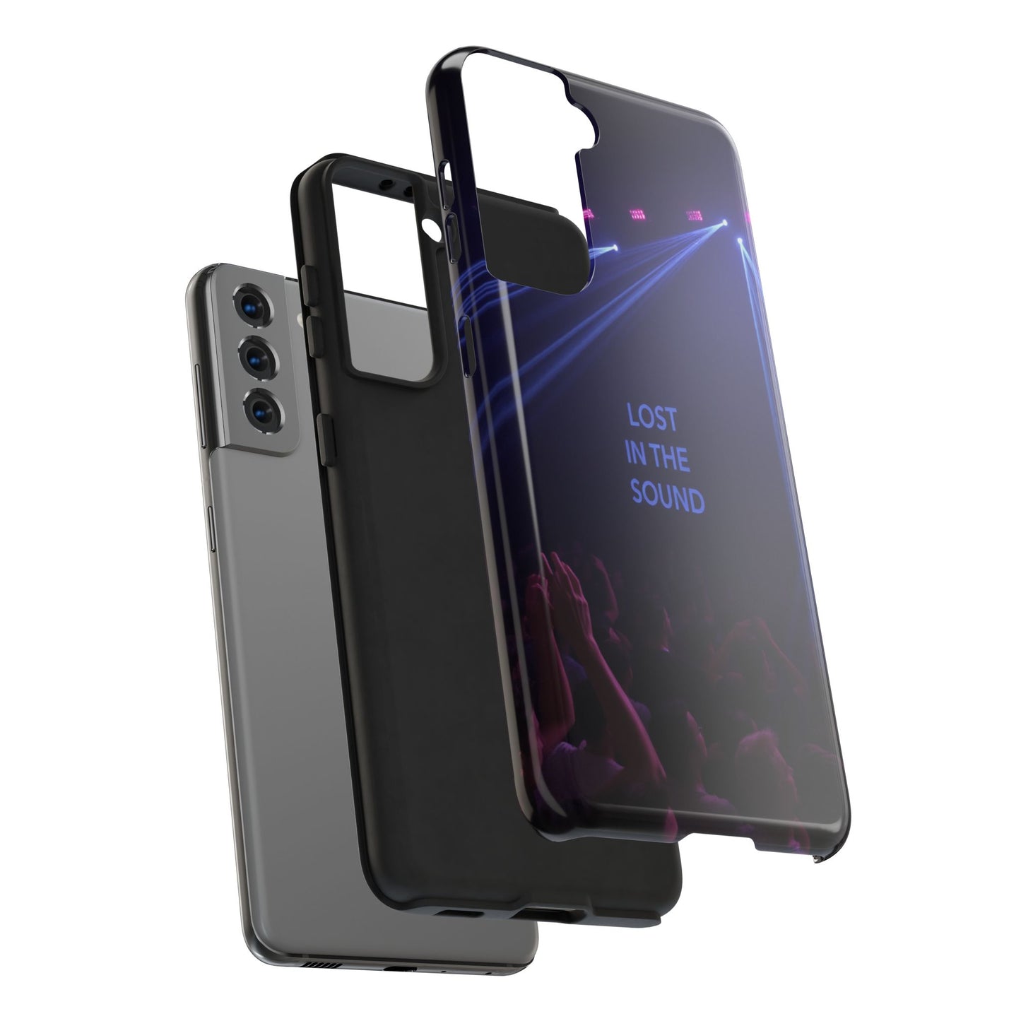 Vibrant Tough Phone Case - 'Lost in the Sound' Design for Music Lovers