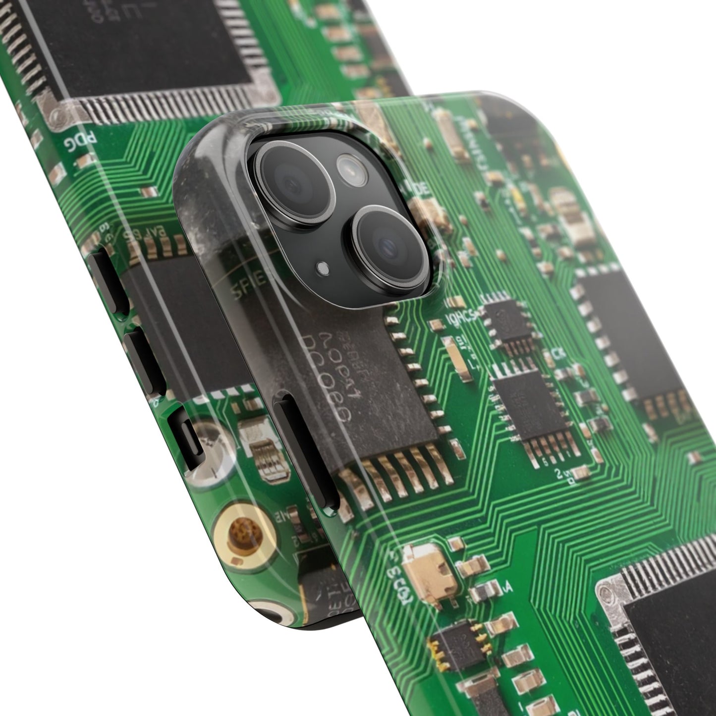 Circuit Board Tough Phone Case - Durable Tech Design