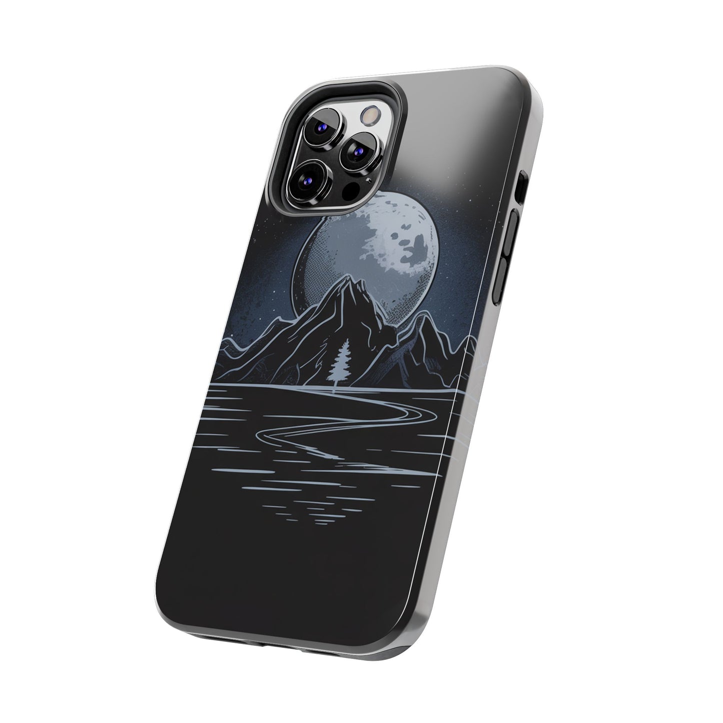 Moonlit Mountain Tough Phone Case Dark Fantasy