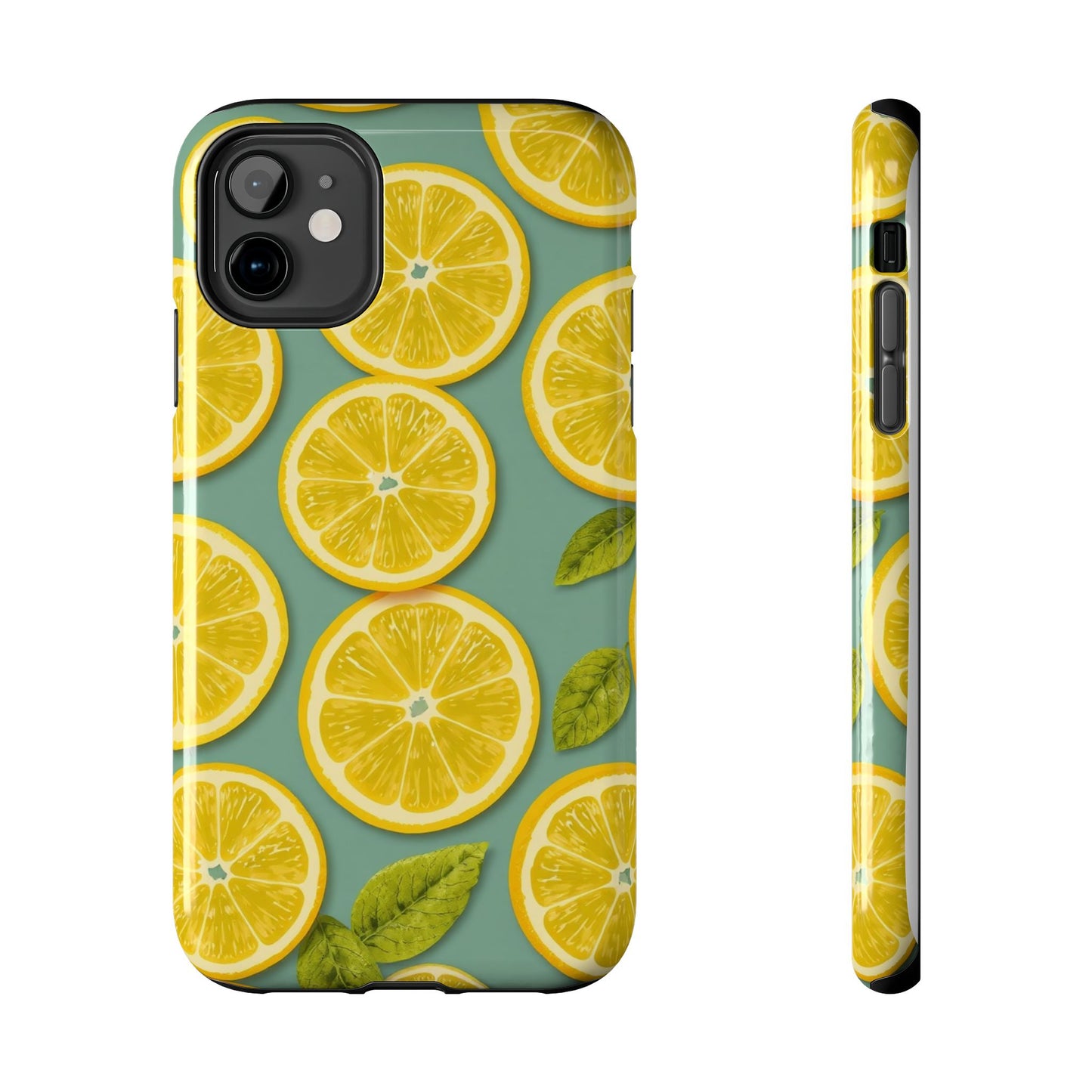 Tough Lemon Pattern Phone Case - Vibrant Citrus Design for Summer Vibes - for iPhone