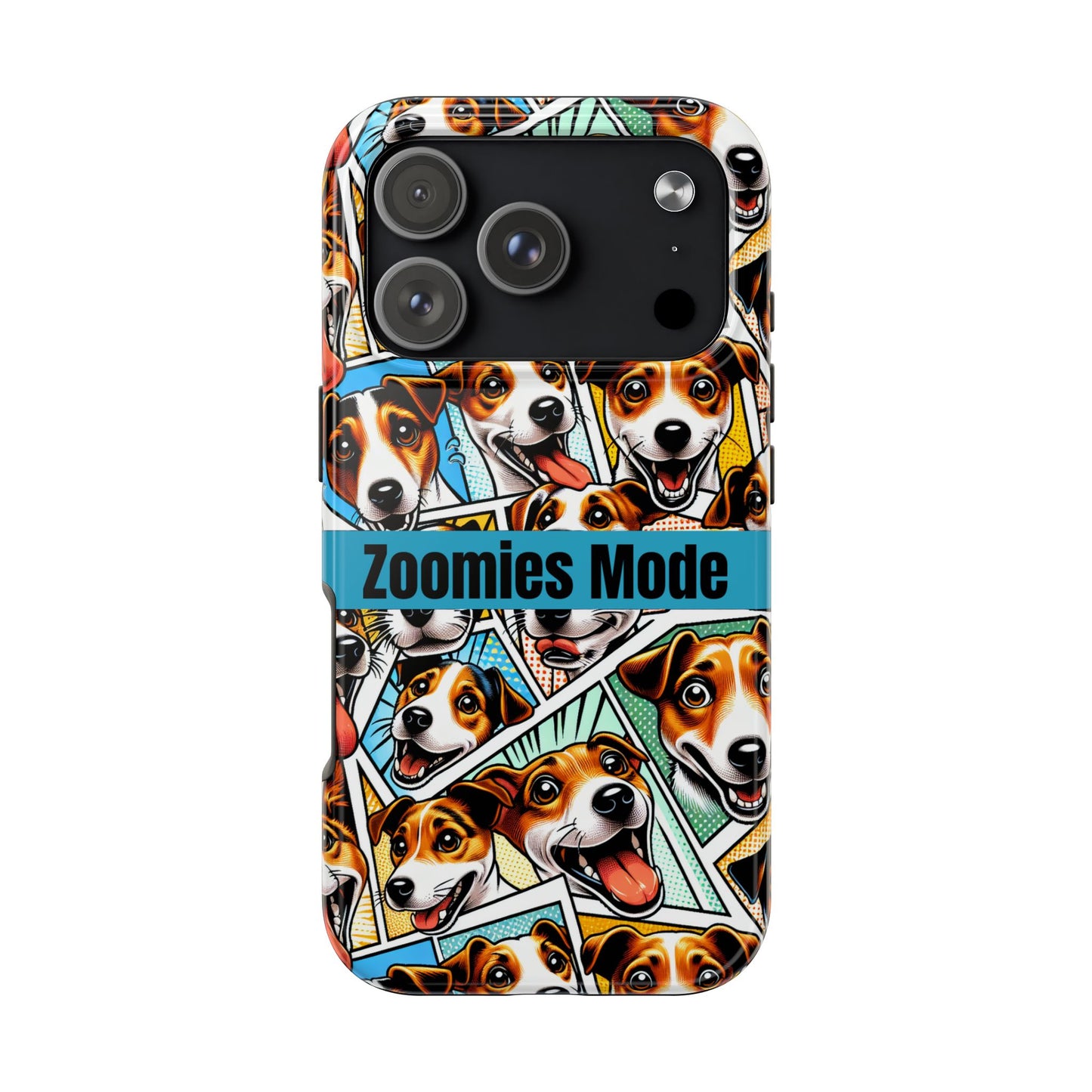 Zoomies Mode Jack Russell Tough Phone Case - Fun Dog Design Case for iPhone