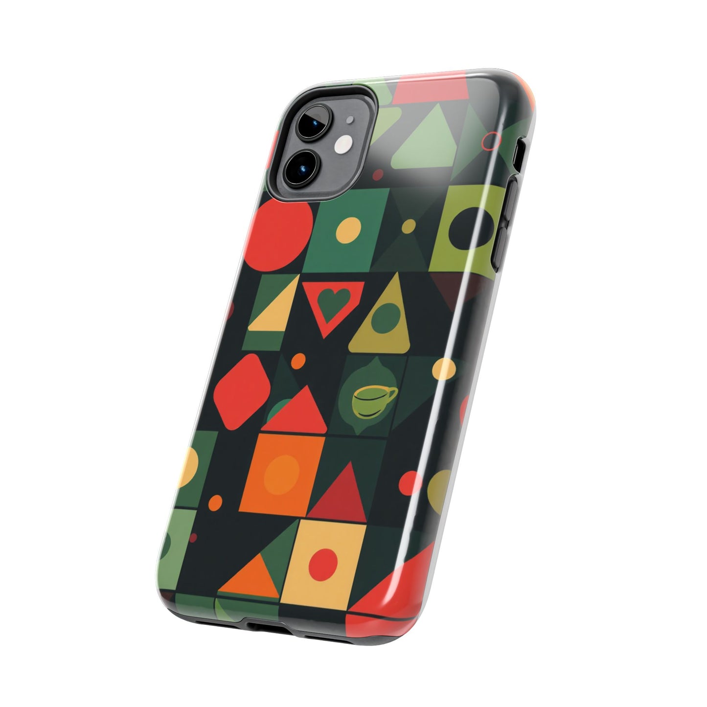 Vibrant Geometric Tough Phone Cases – Stylish Protection for Trendsetters - for iPhone