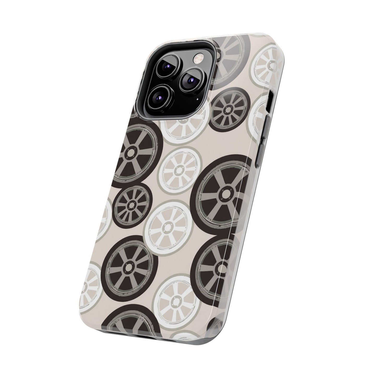 Racing Wheel Design Tough Phone Case – Durable Protection for Automotive Enthusiasts