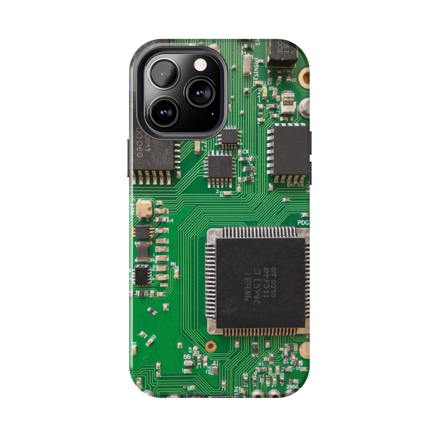 Circuit Board Tough Phone Case - Durable Tech Design