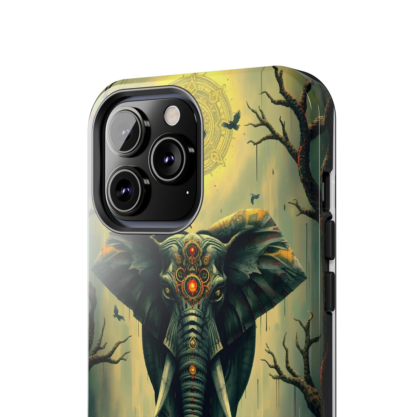 Mystical Forest Elephant Tough Phone Case | Vibrant Design for Nature Lovers - for iPhone