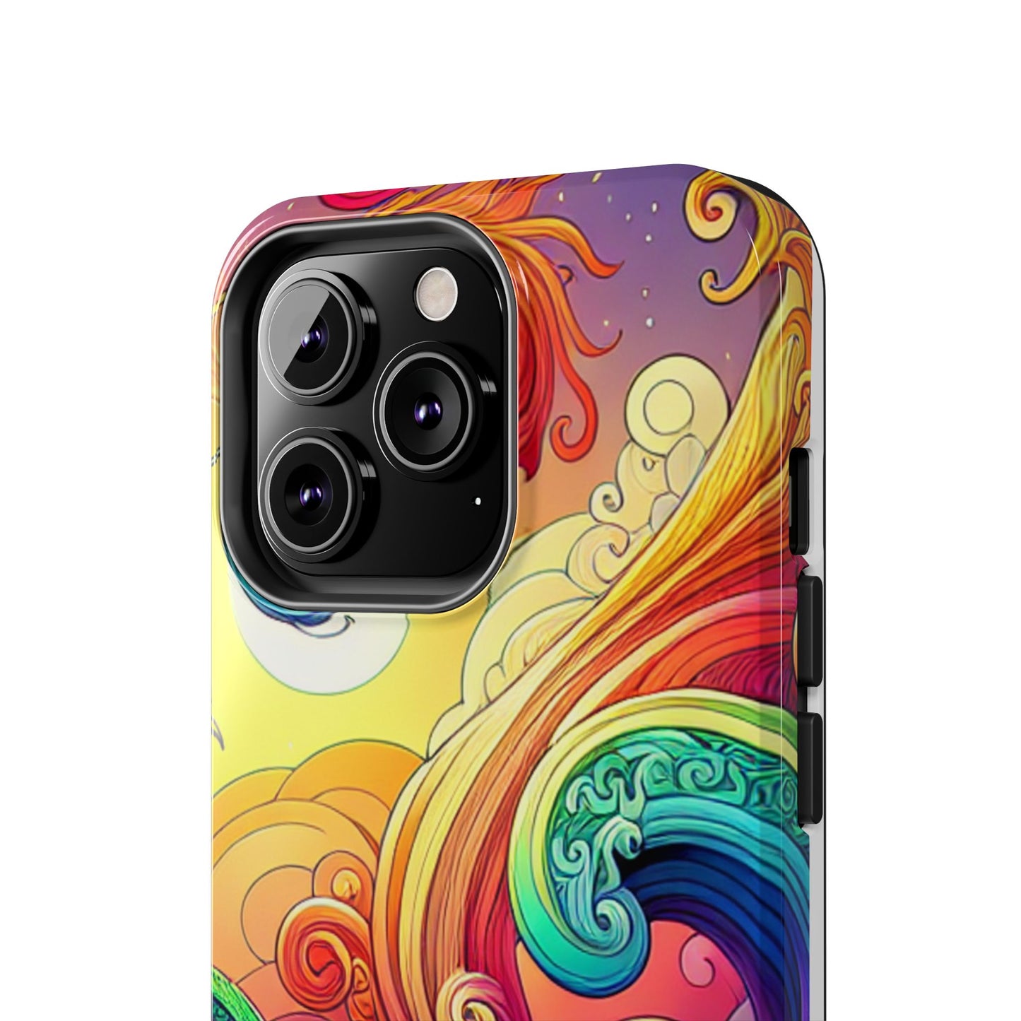 Fantasy Ocean Waves Tough Phone Case - Colorful Protective Cover - for iPhone