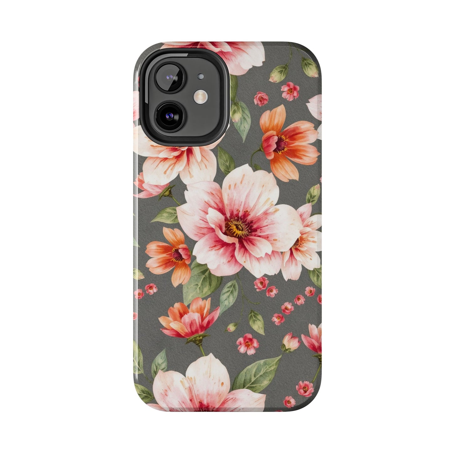 Floral Pink Tough Phone Case - Stylish & Durable Floral Design - for iPhone