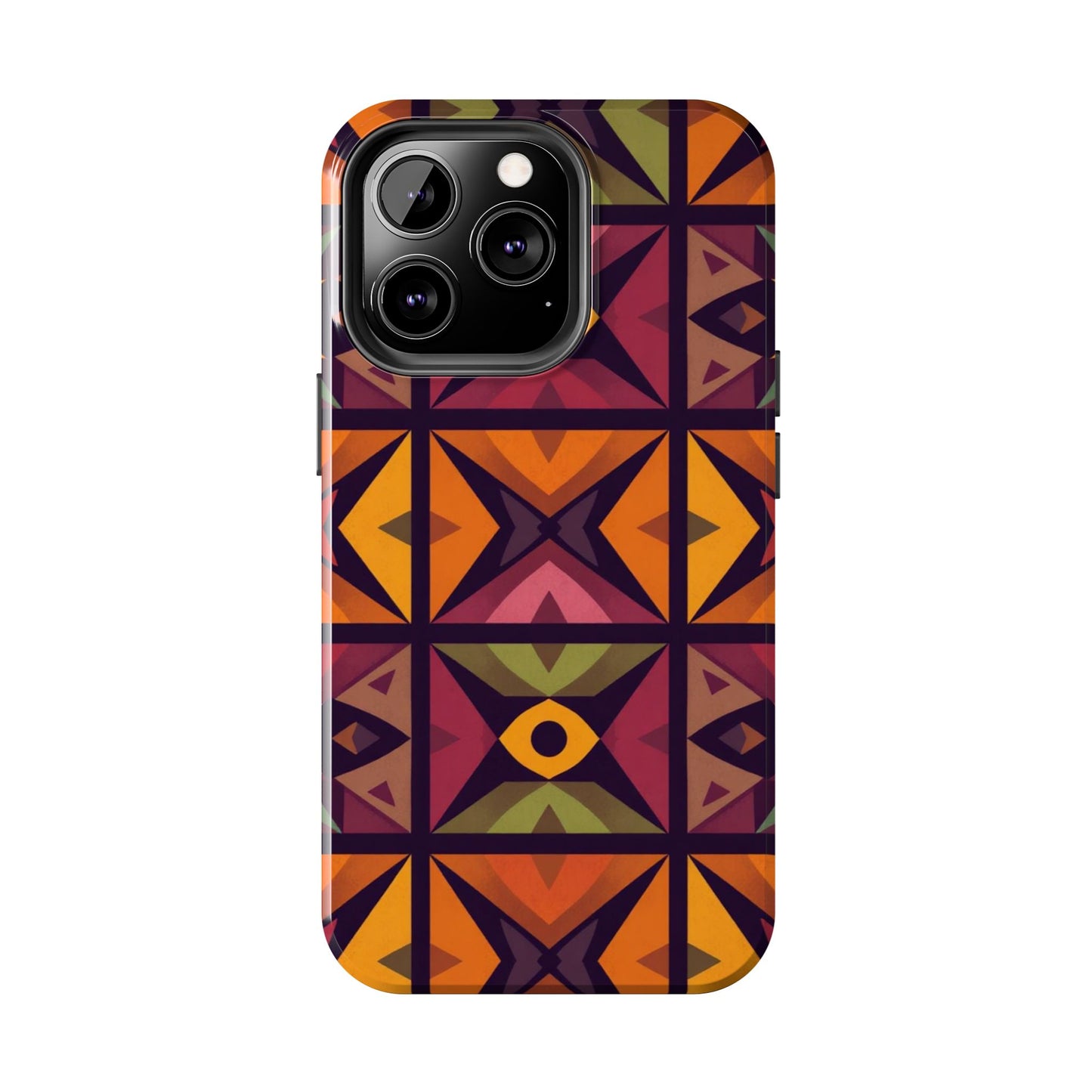 Vibrant Tribal Geometric Tough Phone Case - Colorful Protection for Your iPhone