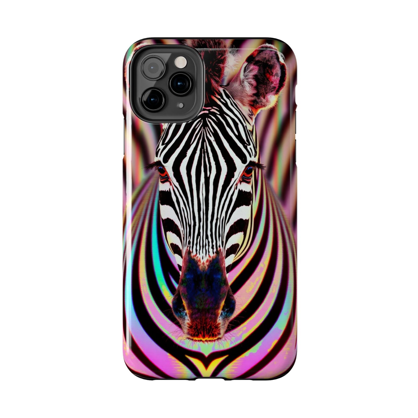 Vibrant Zebra Tough Phone Case - Unique Animal Design for Wild Spirit
