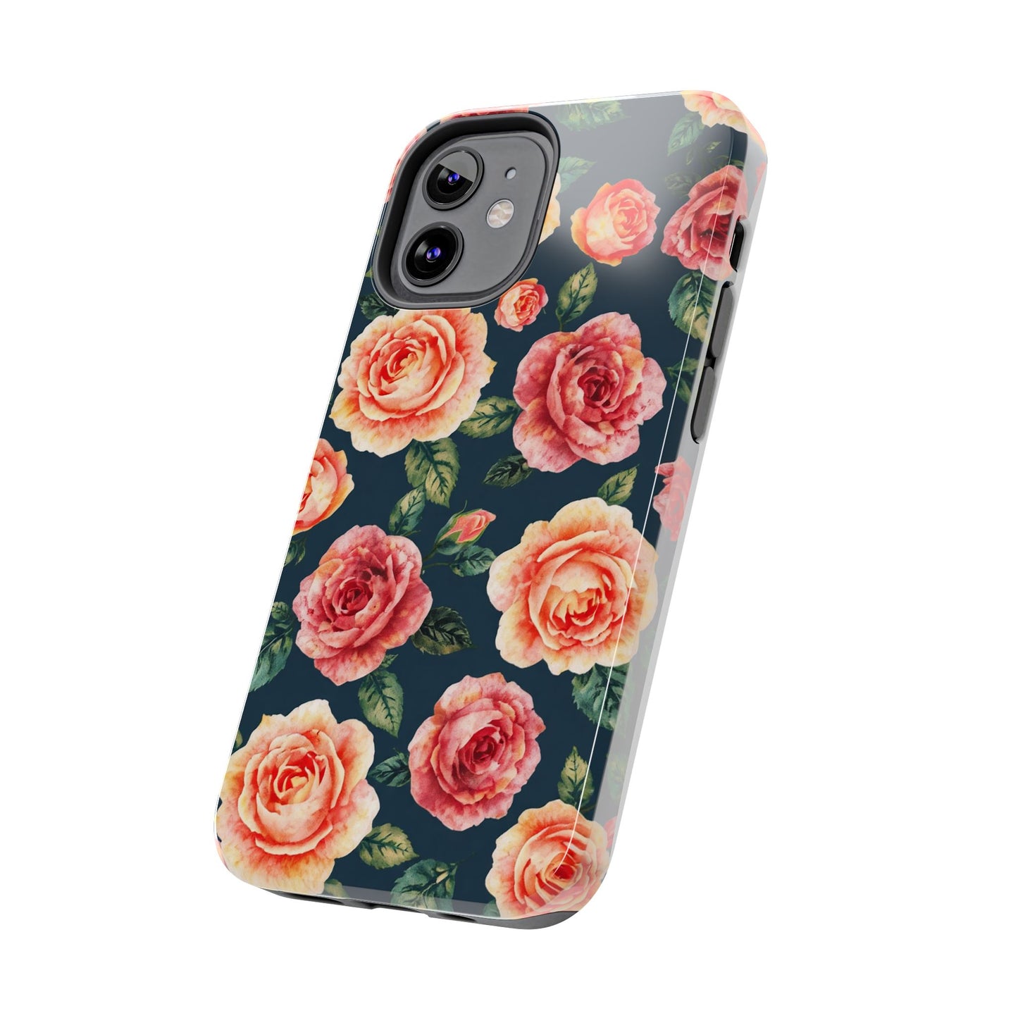 Floral Tough Phone Cases - Durable & Stylish New Age Rose Design - for iPhone