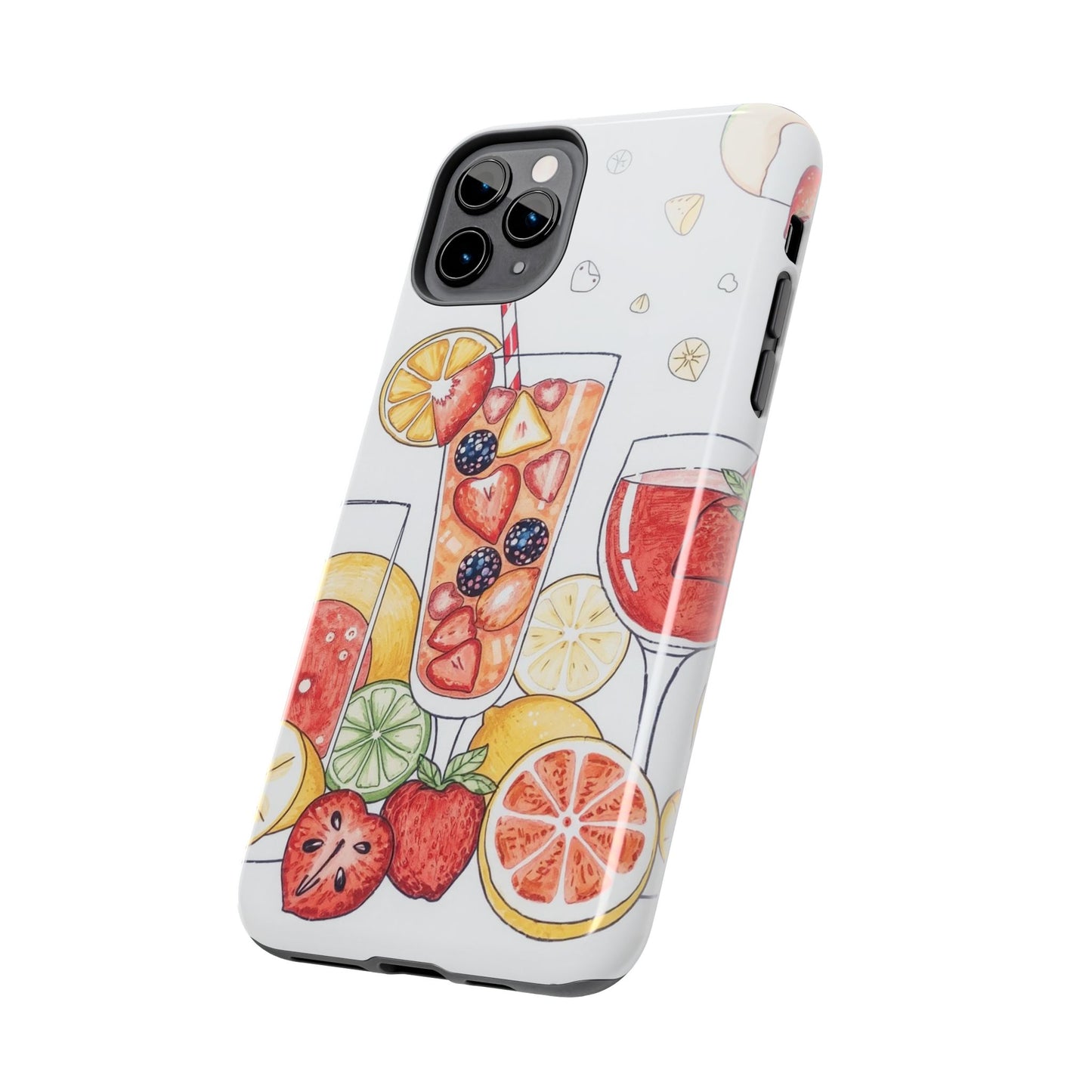 Colorful Fruit Cocktail Tough Phone Case - Perfect for Summer Vibes