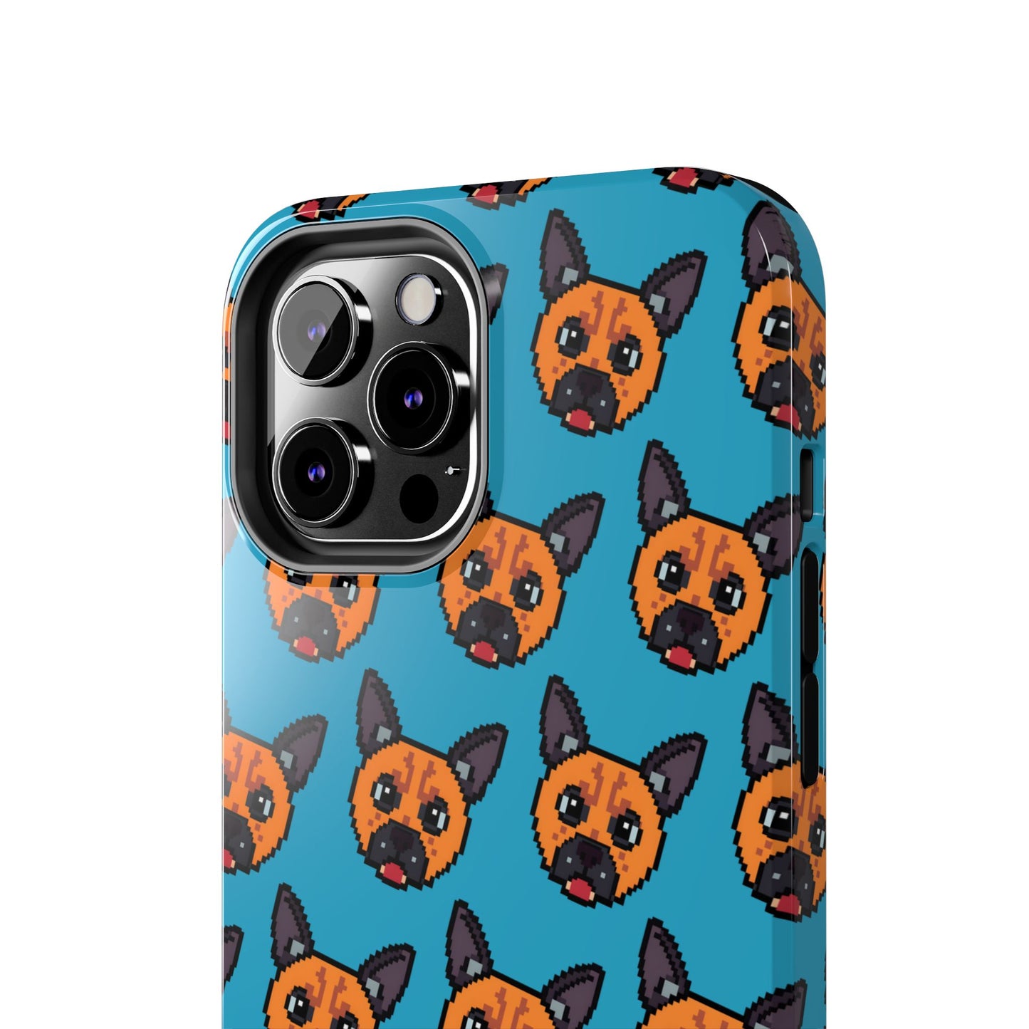 Cute Orange Dog Pixel Art Pattern Tough Phone Case - Fun & Durable Protection - for iPhone
