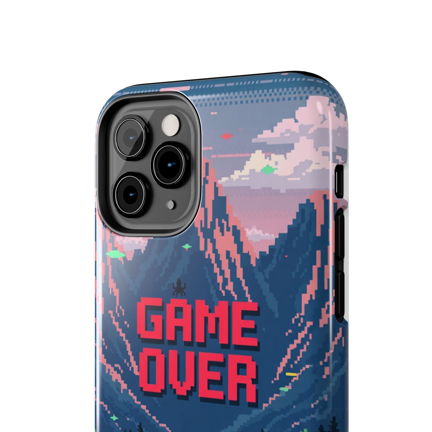 Pixel Art Tough Phone Case - 'Game Over' Design for Gamers