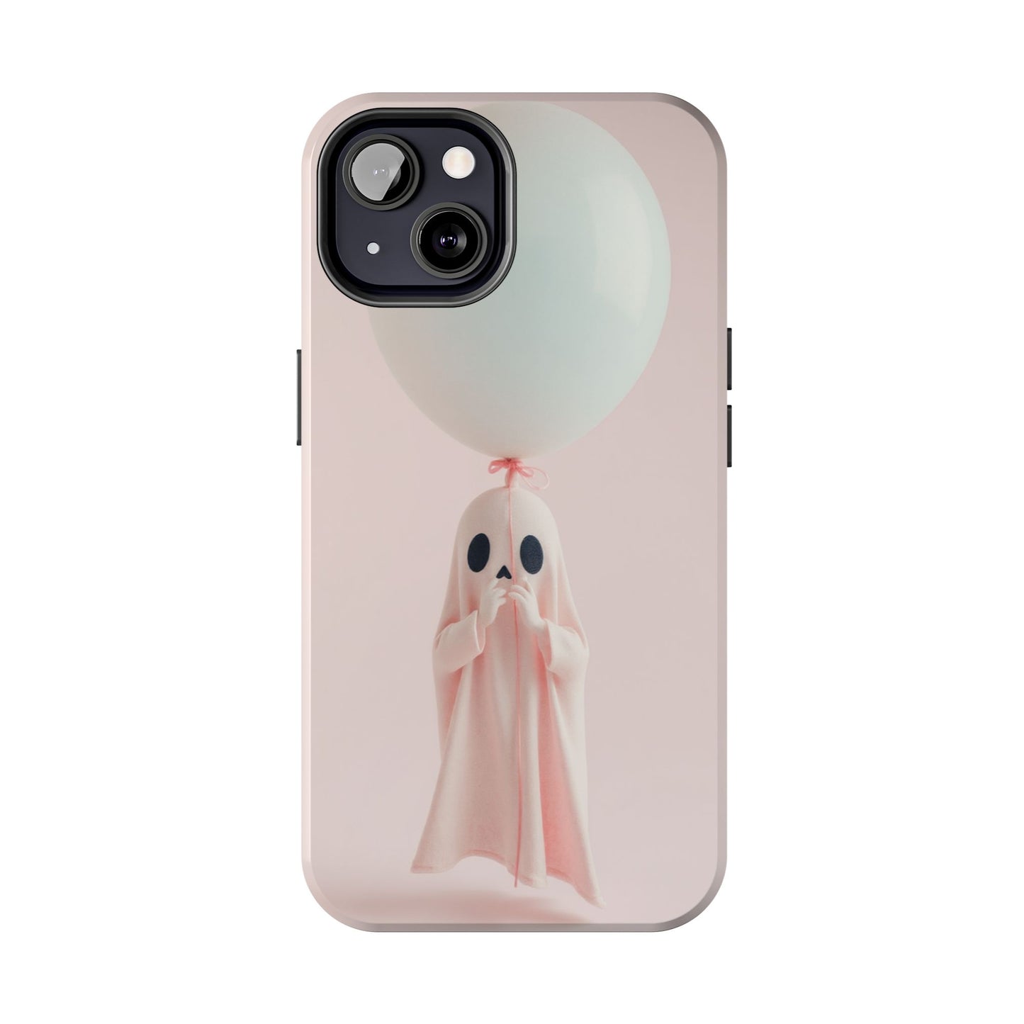 Cute Ghost Phone Case with Balloon - Tough Protection for Spooky Vibes