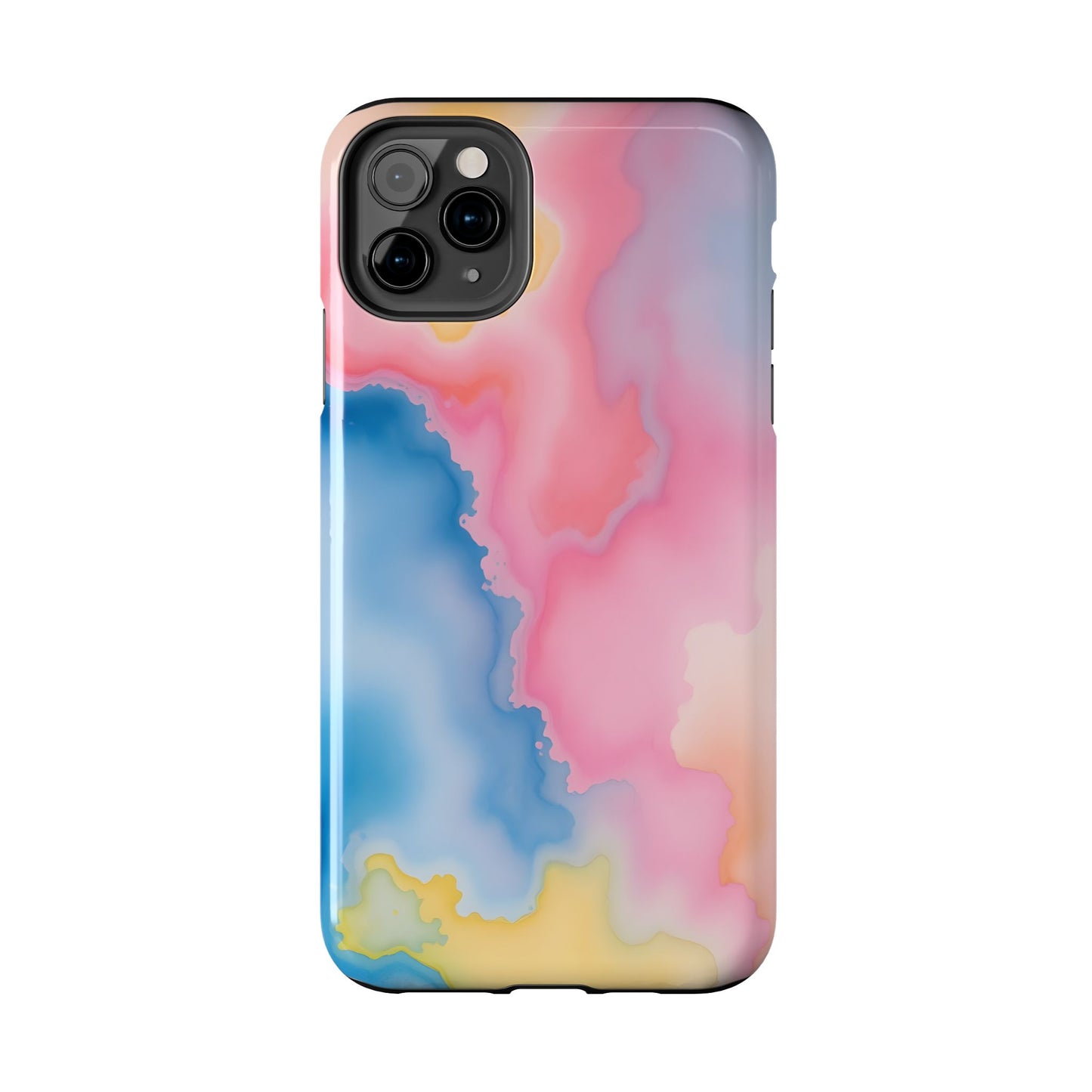 Painted Watercolor Tough Phone Case - Durable Protection with Artistic Vibes - for iPhone
