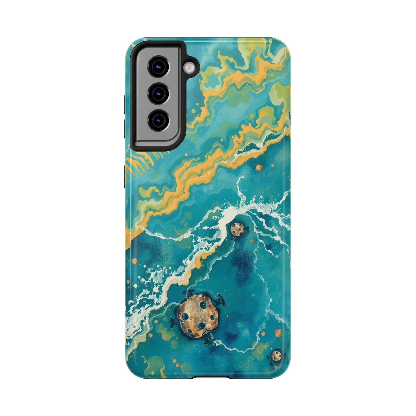 Ocean Wave Tough Phone Case – Durable Protection with Abstract Art Design