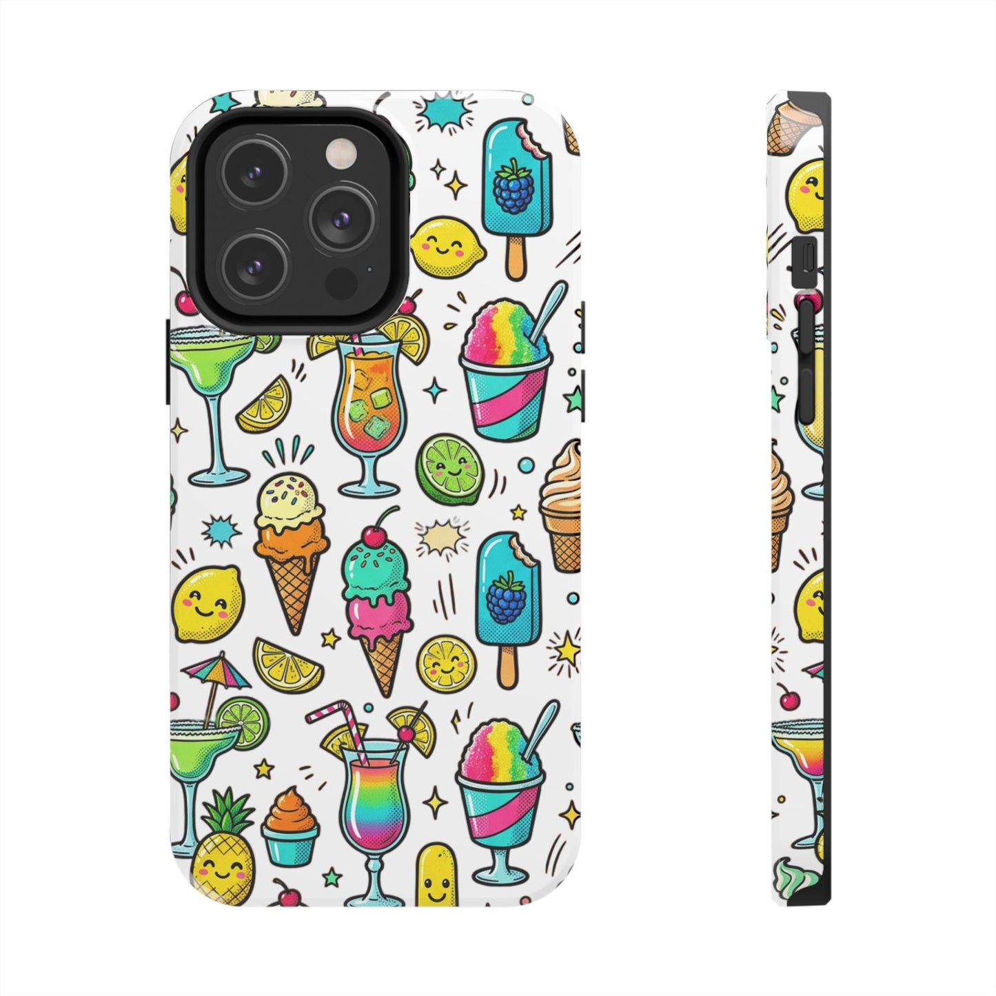 Tough Phone Case — Summer Ice Cream & Cocktails Pattern