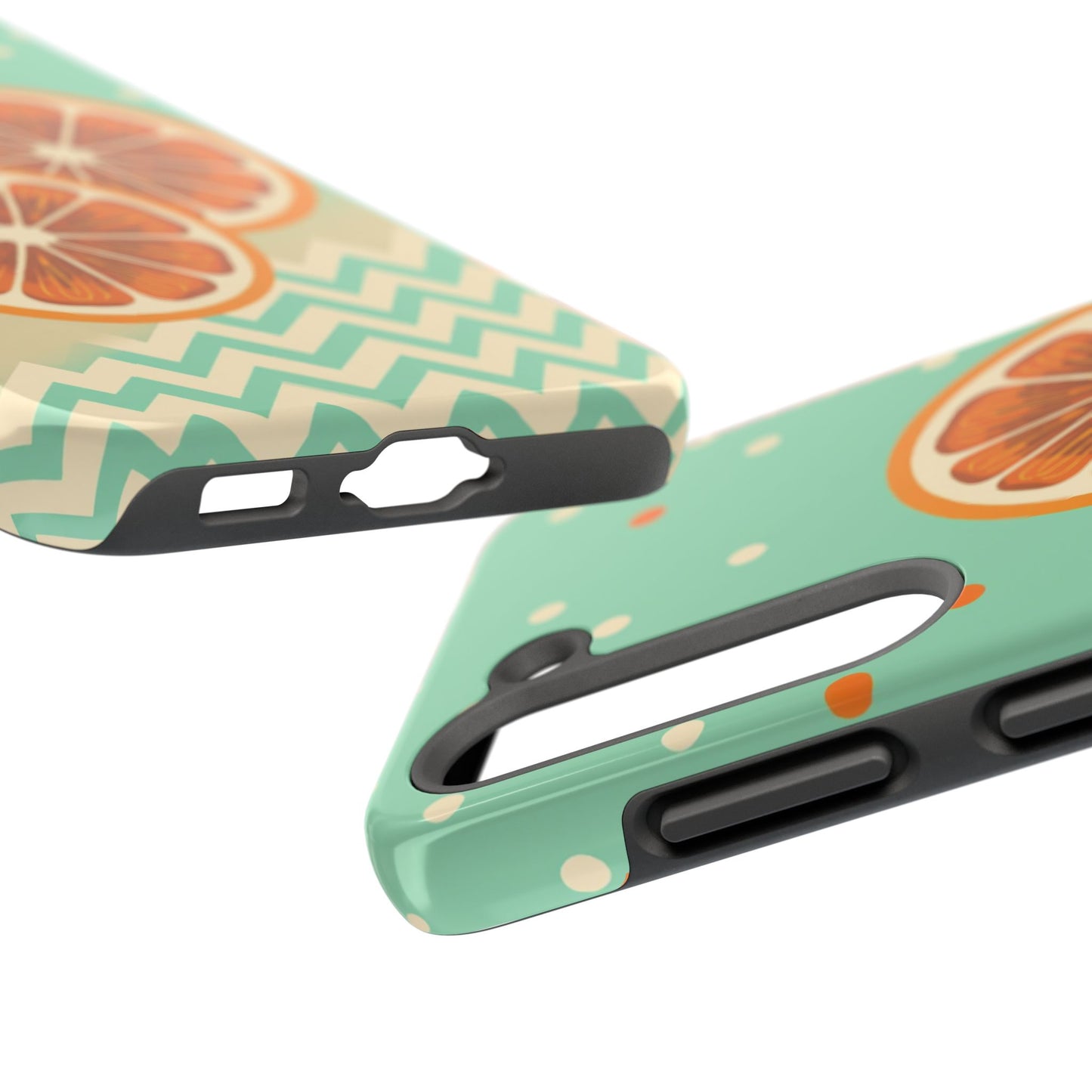 Citrus Vibe Tough Phone Case - Fun Orange Slice Design