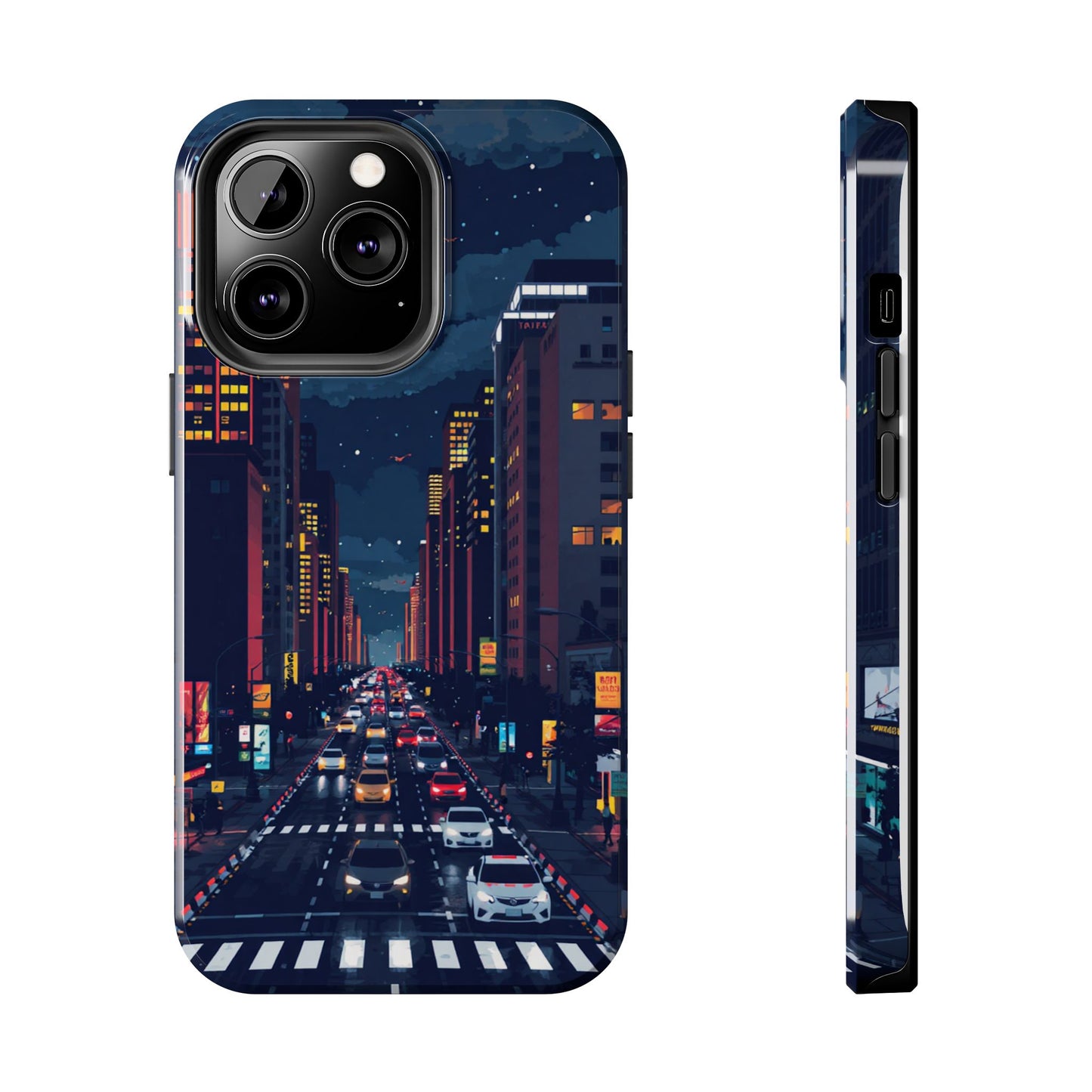 Urban Nightlife Tough Phone Case - Durable & Stylish Protection