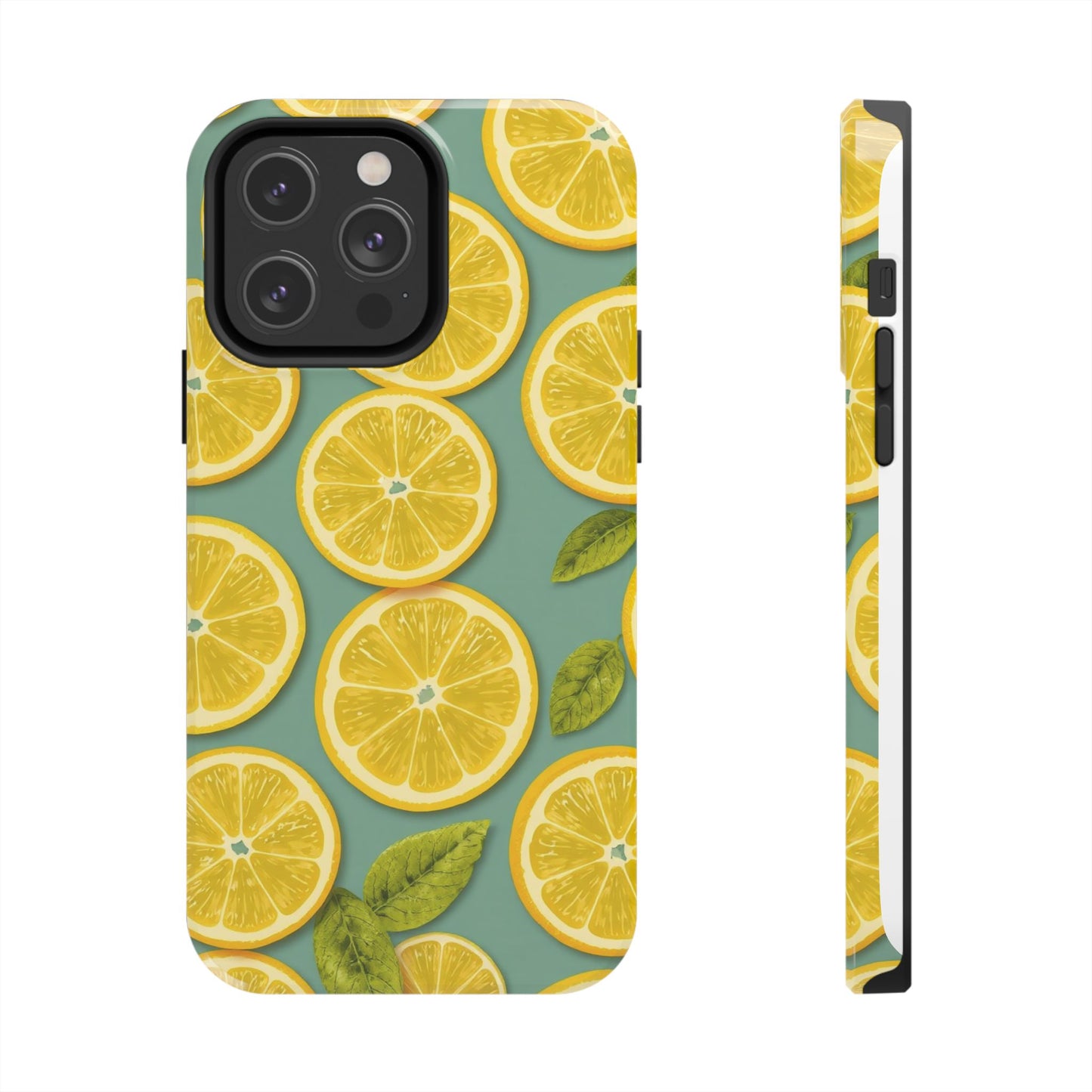 Tough Lemon Pattern Phone Case - Vibrant Citrus Design for Summer Vibes - for iPhone