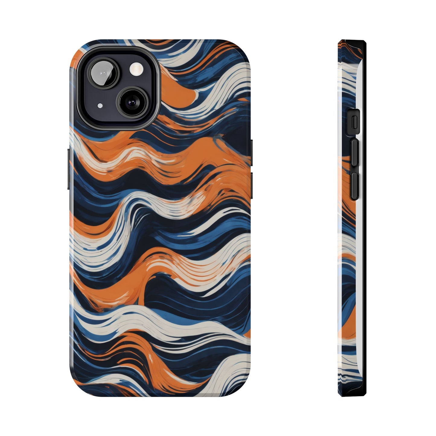 Wave Pattern Tough Phone Case - Stylish and Durable for Modern Lifestyle - for iPhone