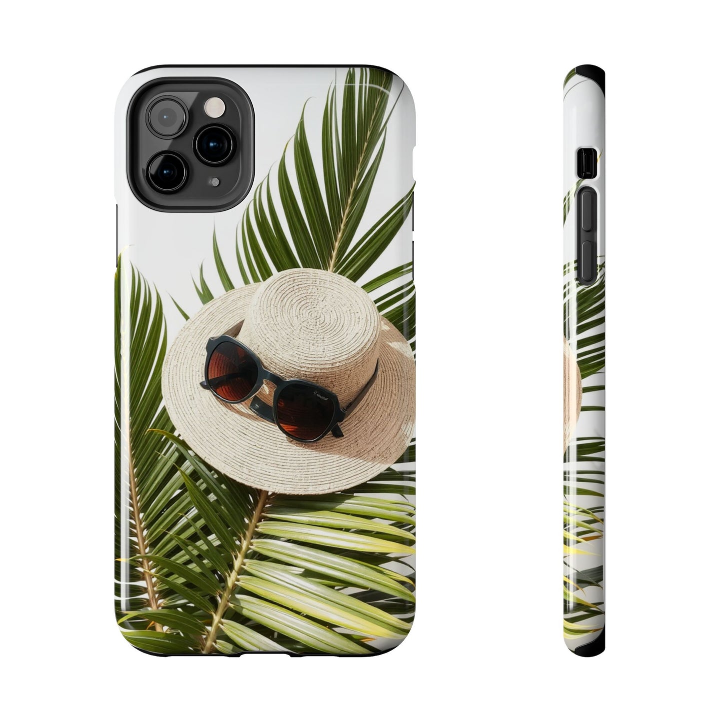 Tropical Phone Case - Summer Vibes with Hat & Sunglasses Design
