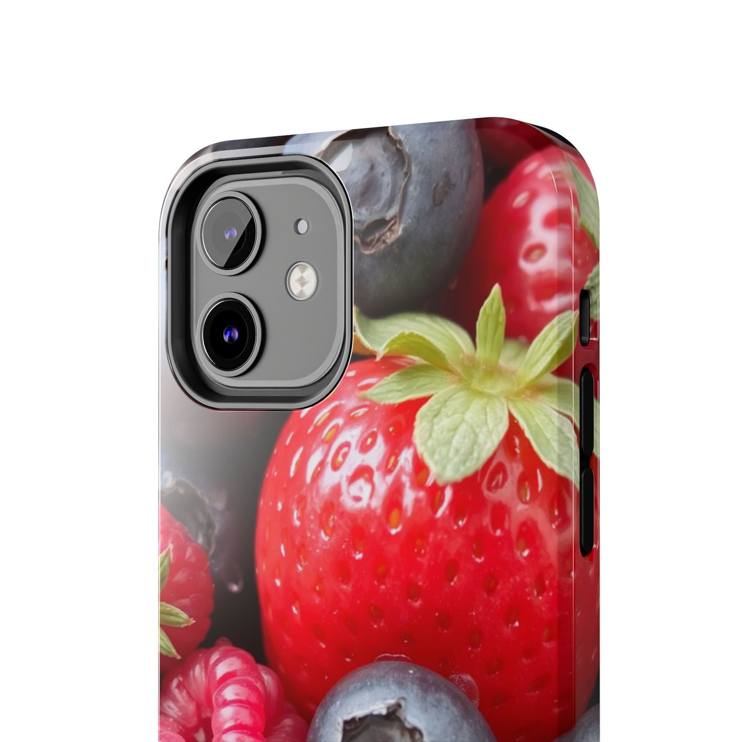 Fruit-Themed Tough Phone Case - Berry Burst Design