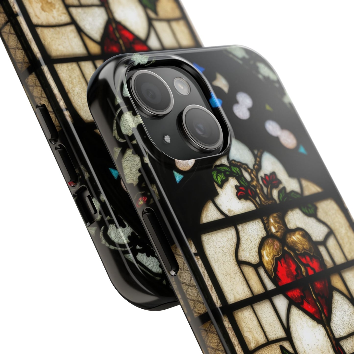 Stained Glass Heart Tough Phone Case - Unique Design for Protection & Style