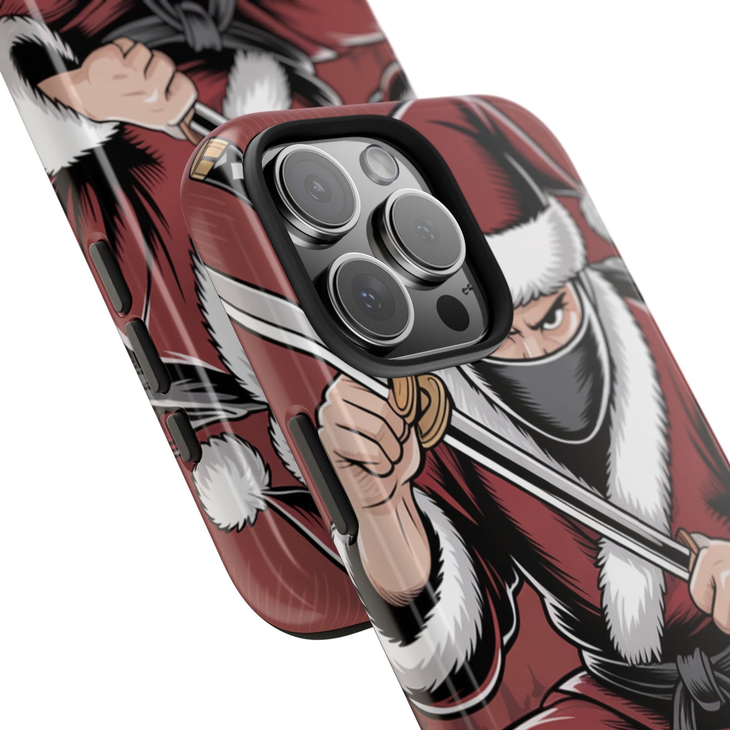 Ninja Santa Tough Phone Case | Durable Holiday Phone Cover for iPhone