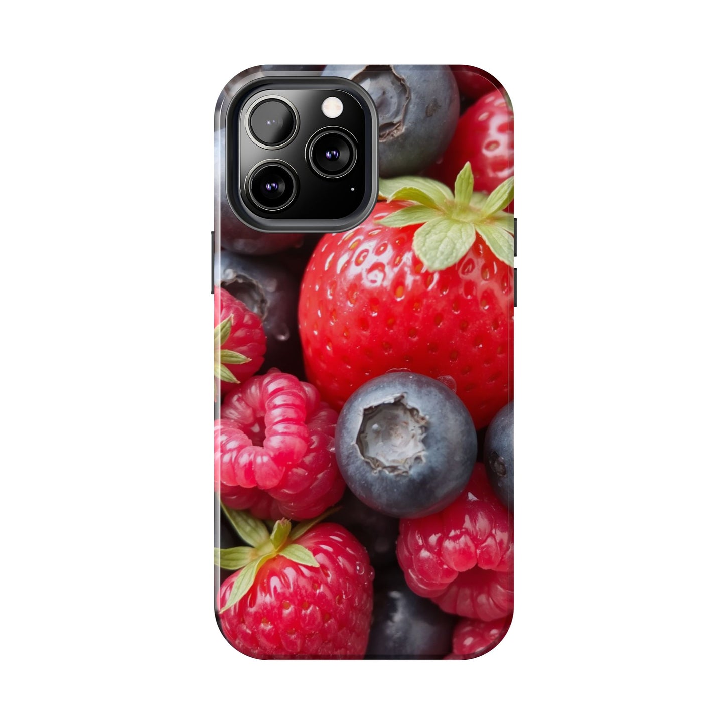 Fruit-Themed Tough Phone Case - Berry Burst Design